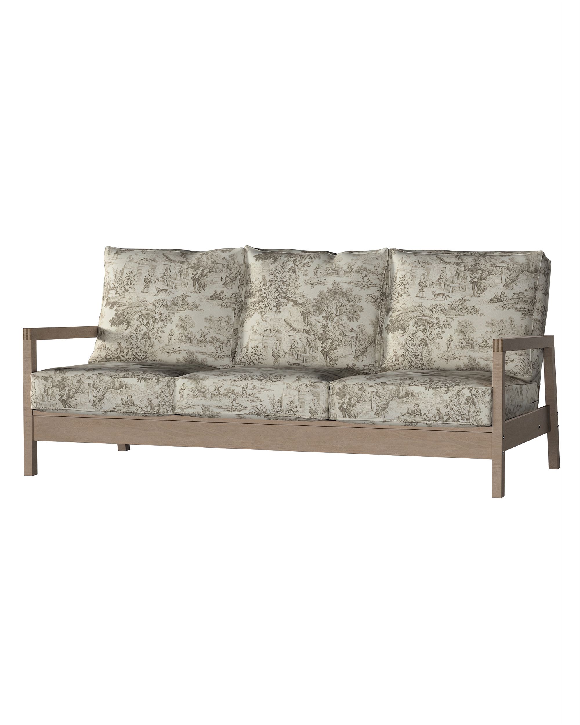 Bezug für Lillberg 3-Sitzer Sofa Farbe braun Stoff gemustert