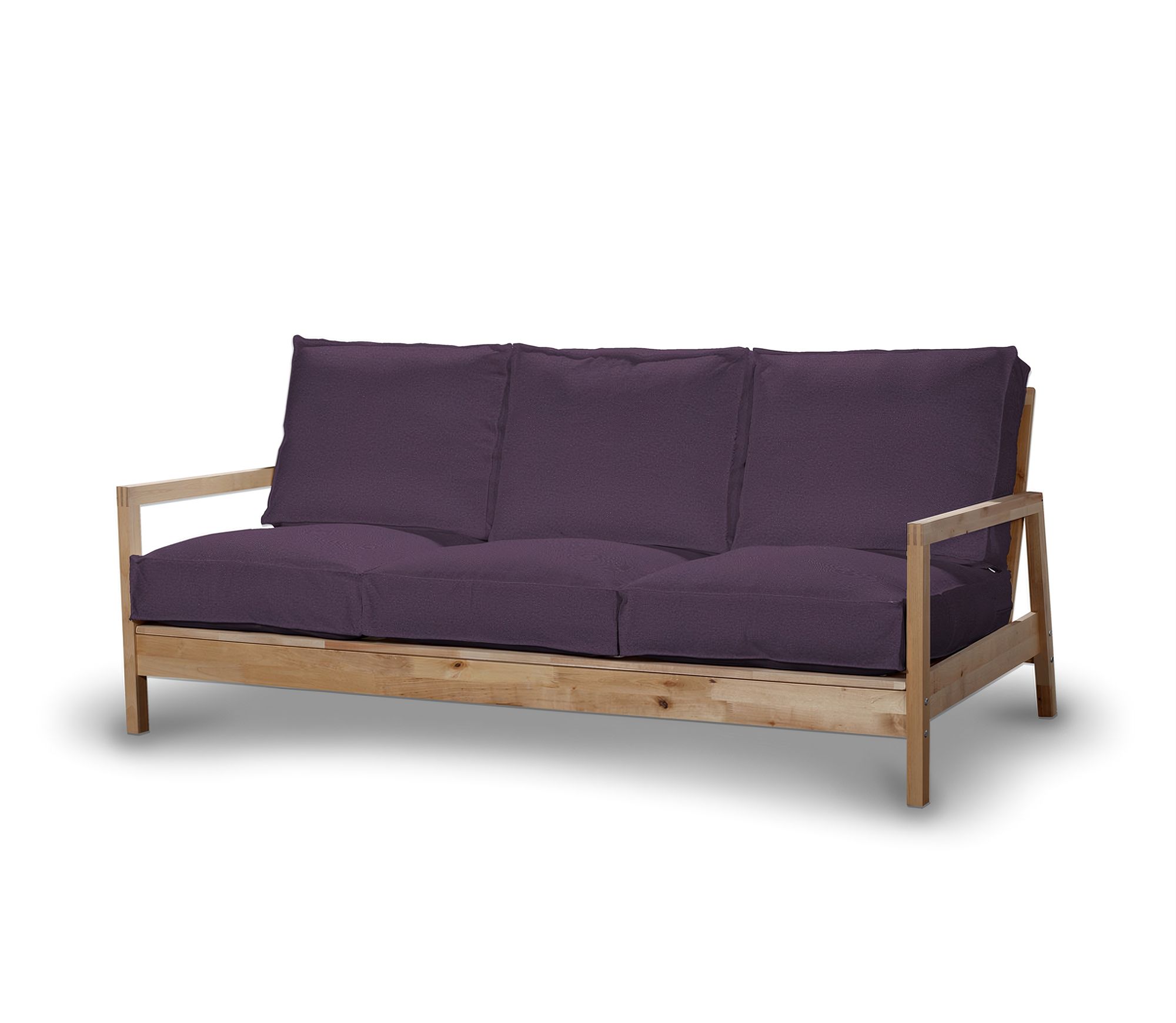 Bezug für Lillberg 3-Sitzer Sofa Farbe violett Stoff strukturiert