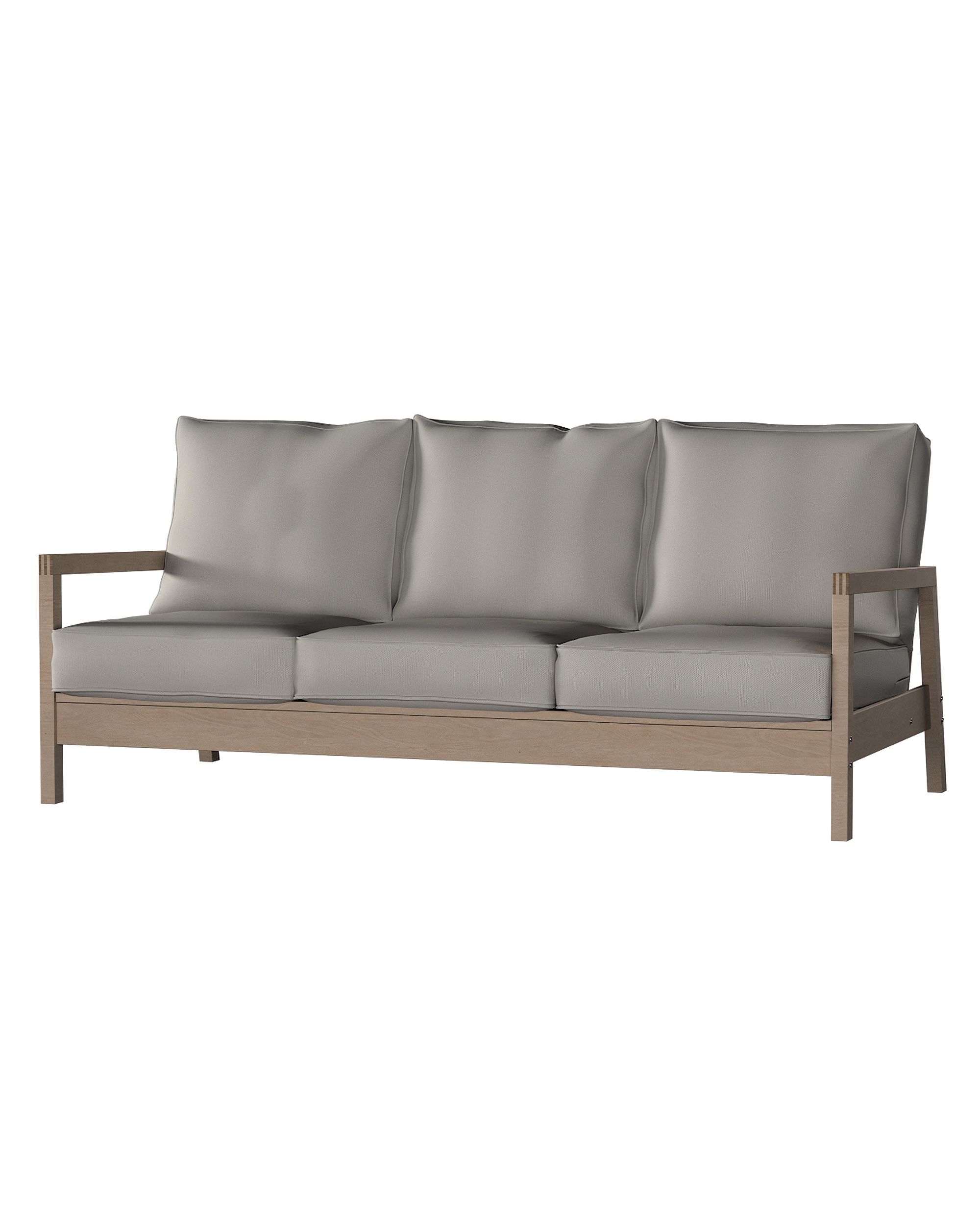 Bezug für Lillberg 3-Sitzer Sofa Farbe grau Stoff strukturiert