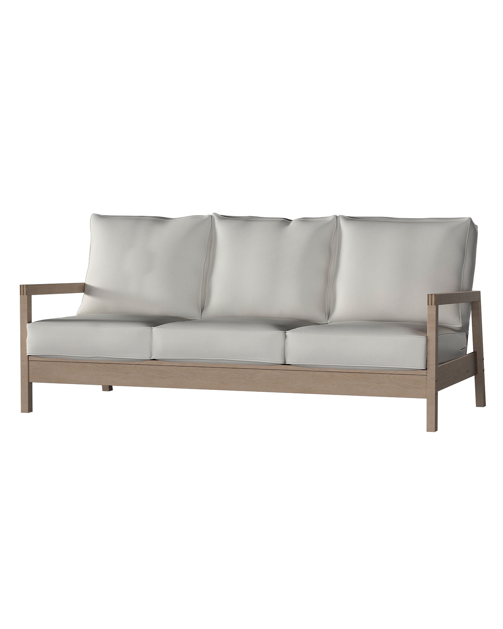 Bezug für Lillberg 3-Sitzer Sofa Farbe grau Stoff strukturiert