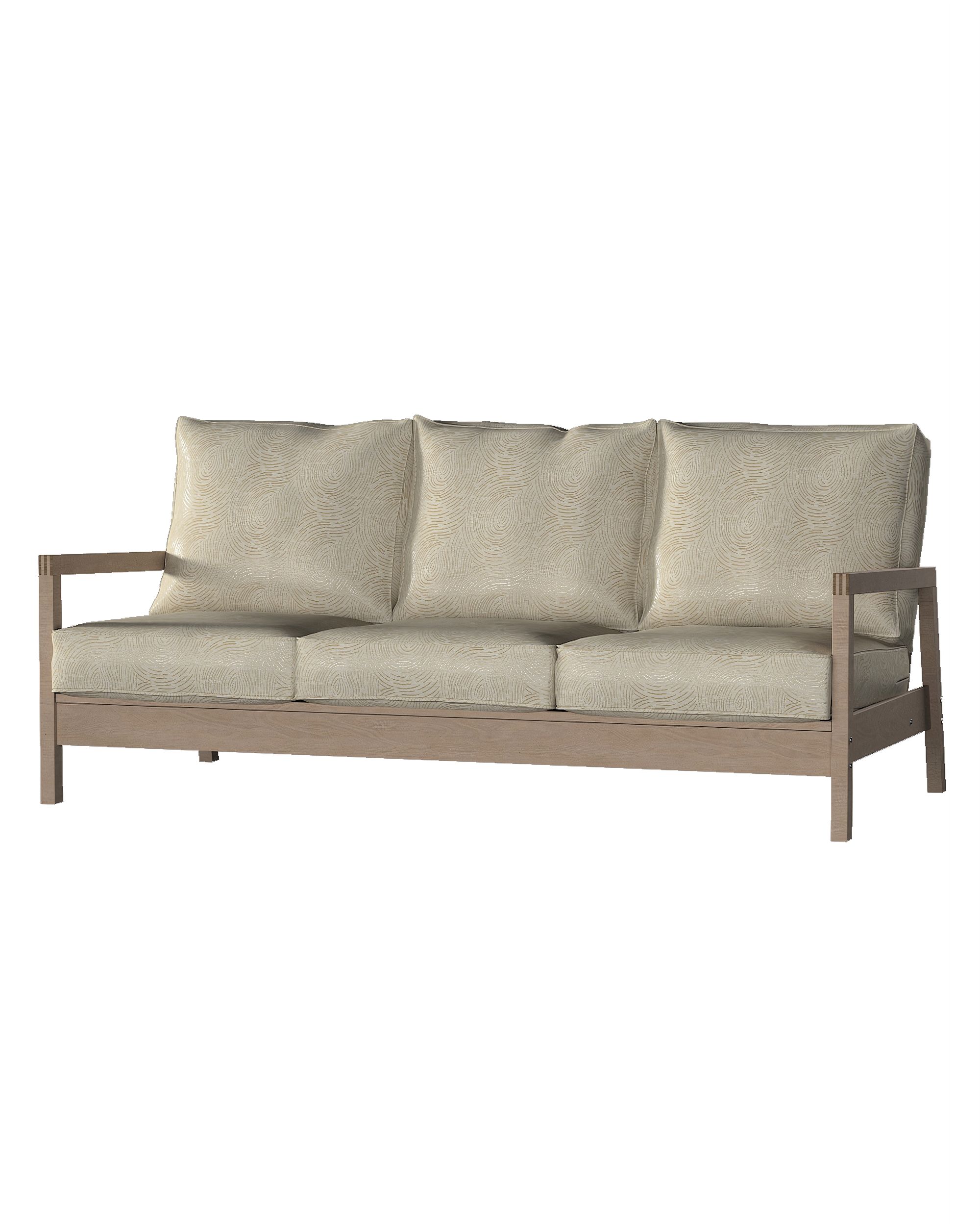 Bezug für Lillberg 3-Sitzer Sofa Farbe beige Stoff glänzend, strukturiert, gemustert