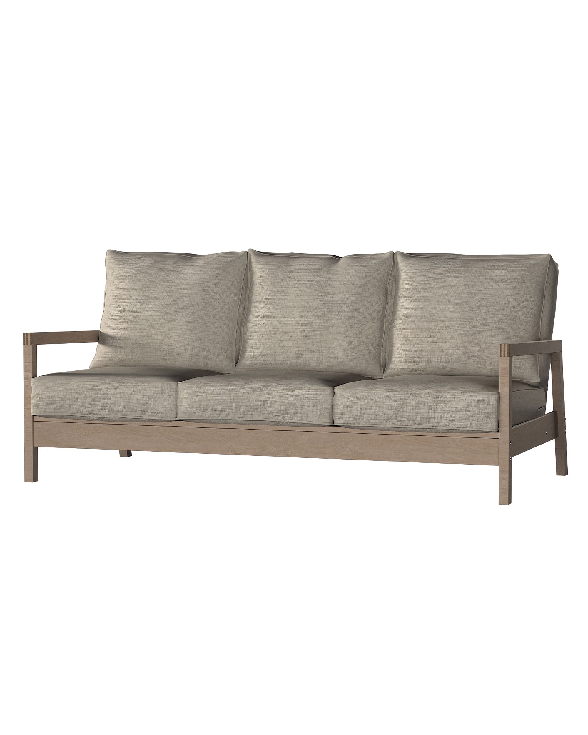 Bezug für Lillberg 3-Sitzer Sofa Farbe beige Stoff strukturiert
