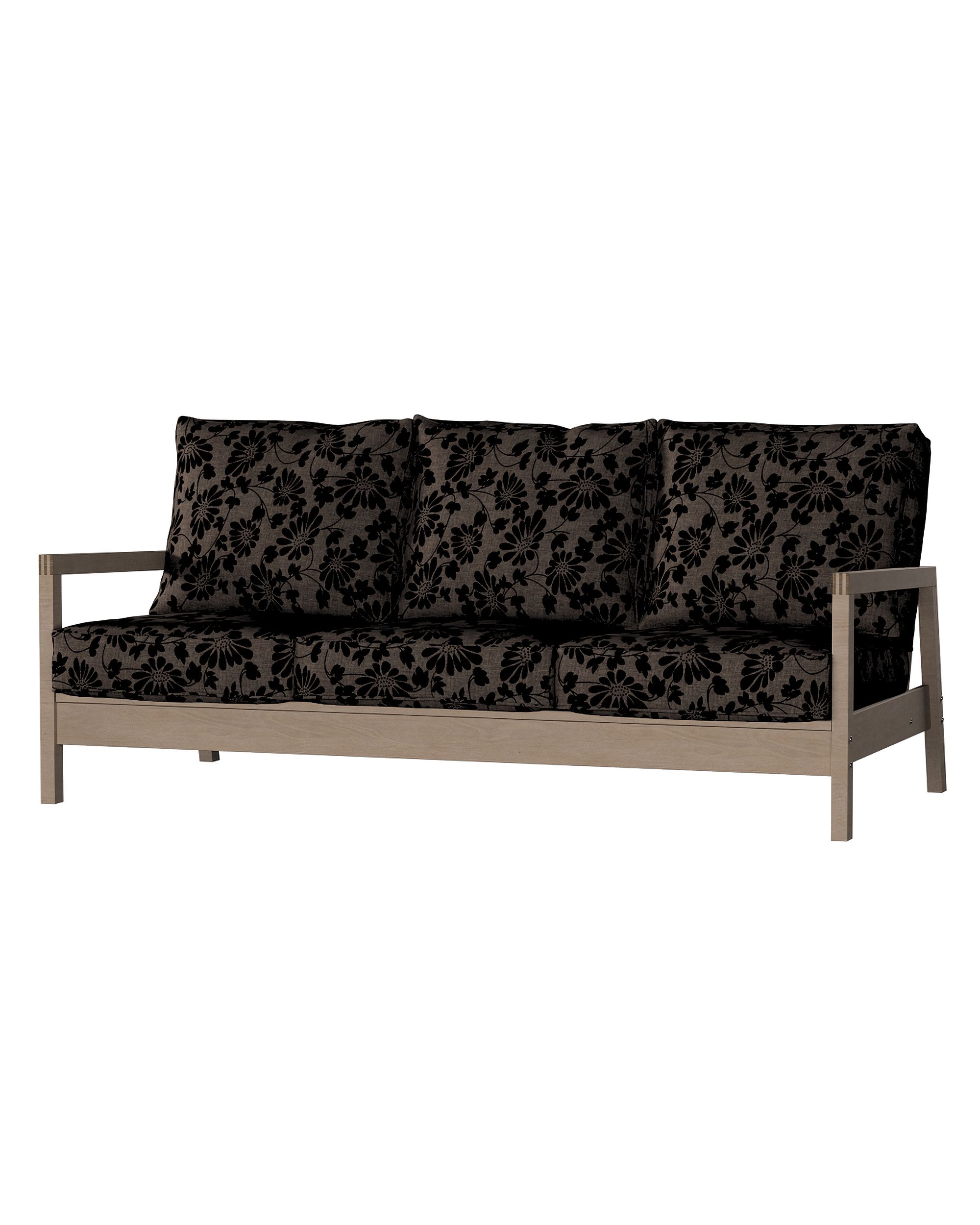Bezug für Lillberg 3-Sitzer Sofa Farbe braun Stoff strukturiert, gemustert
