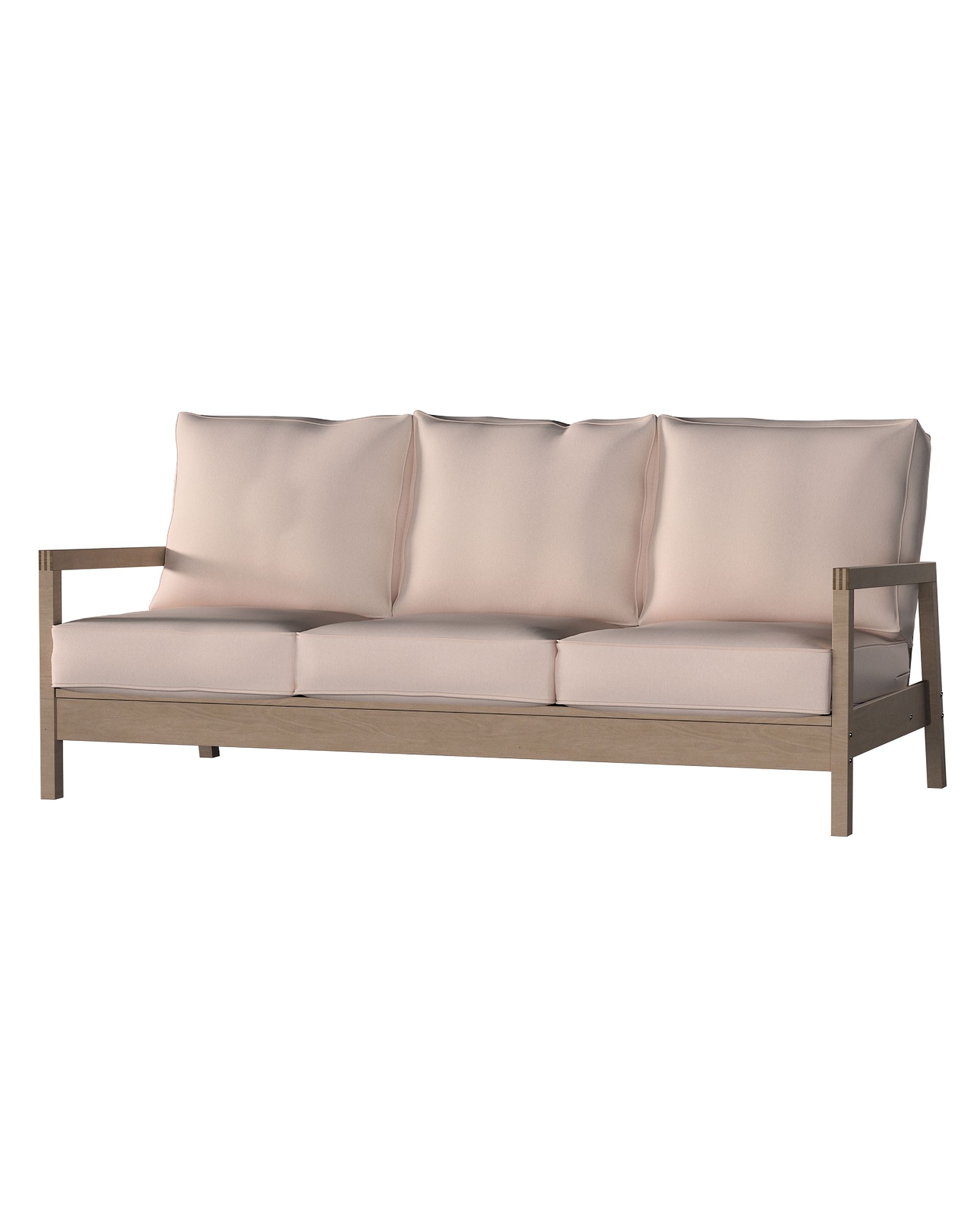 Bezug für Lillberg 3-Sitzer Sofa Farbe rosa Stoff strukturiert