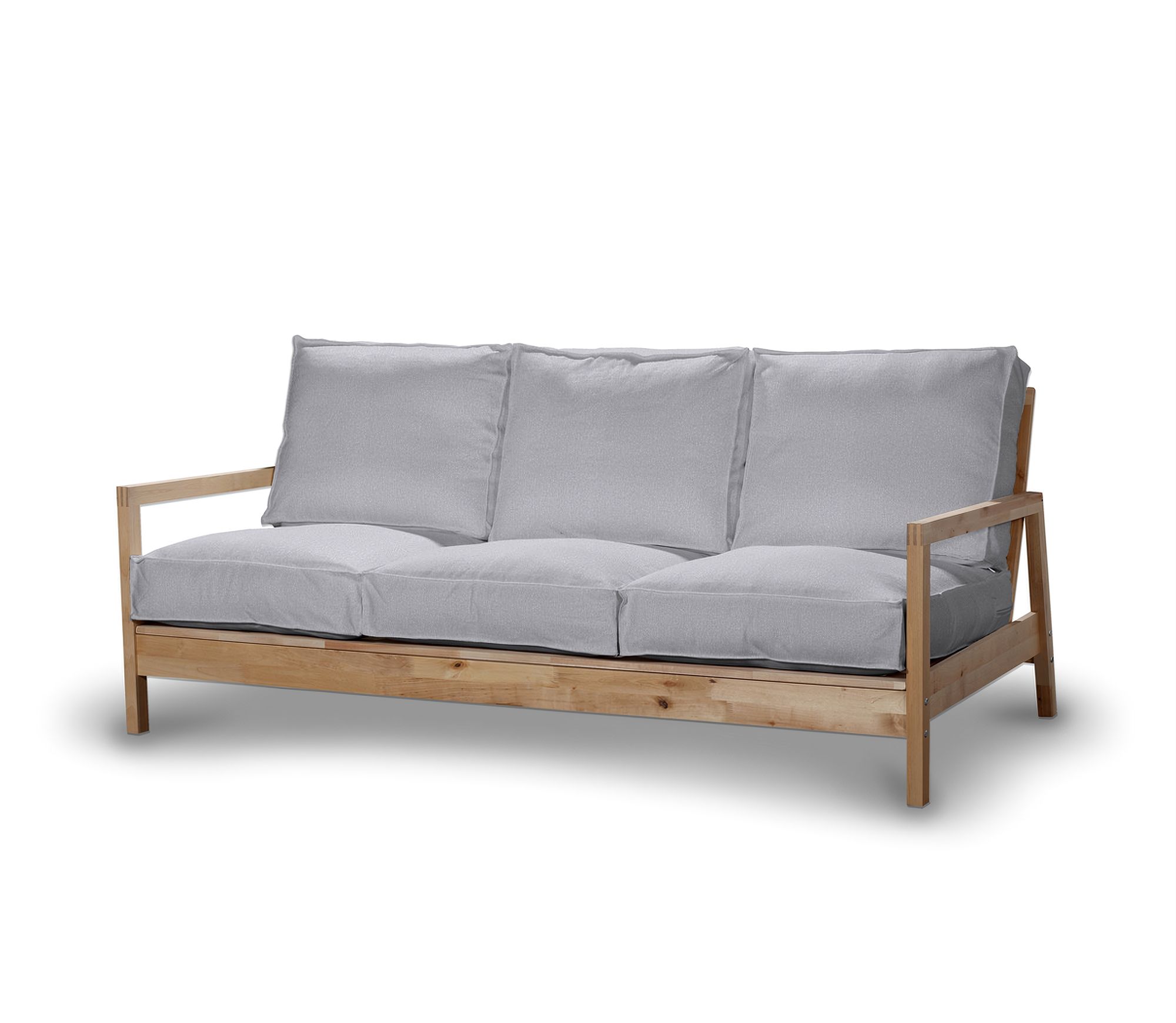 Bezug für Lillberg 3-Sitzer Sofa Farbe grau Stoff strukturiert