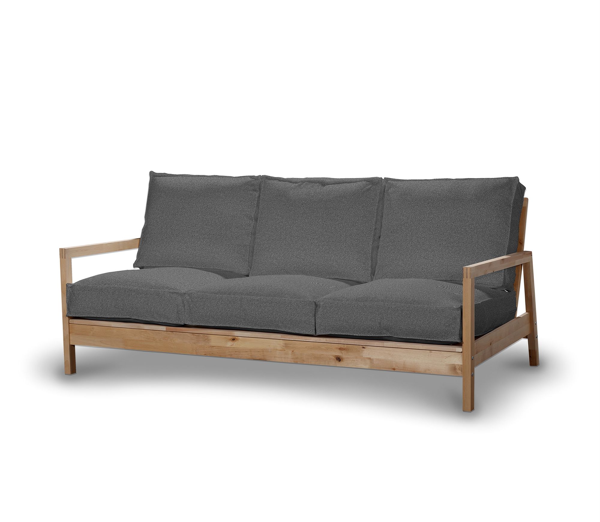 Bezug für Lillberg 3-Sitzer Sofa Farbe grau Stoff strukturiert