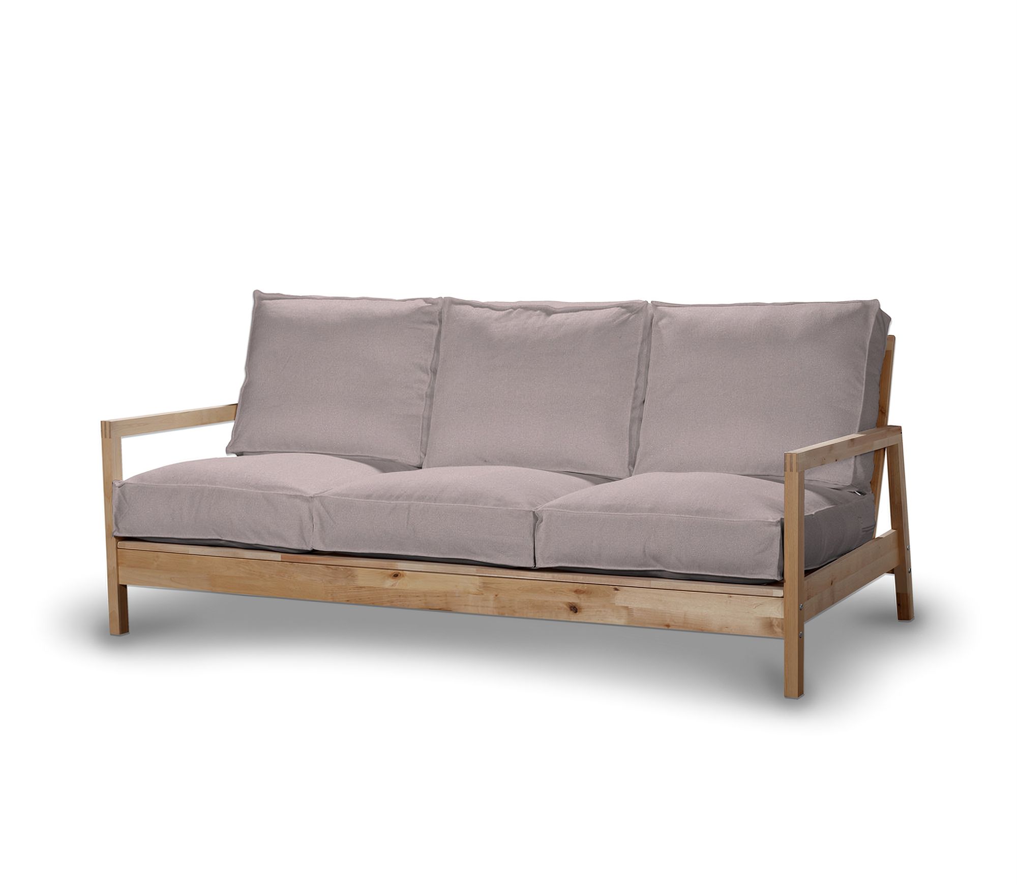 Bezug für Lillberg 3-Sitzer Sofa Farbe rosa Stoff strukturiert