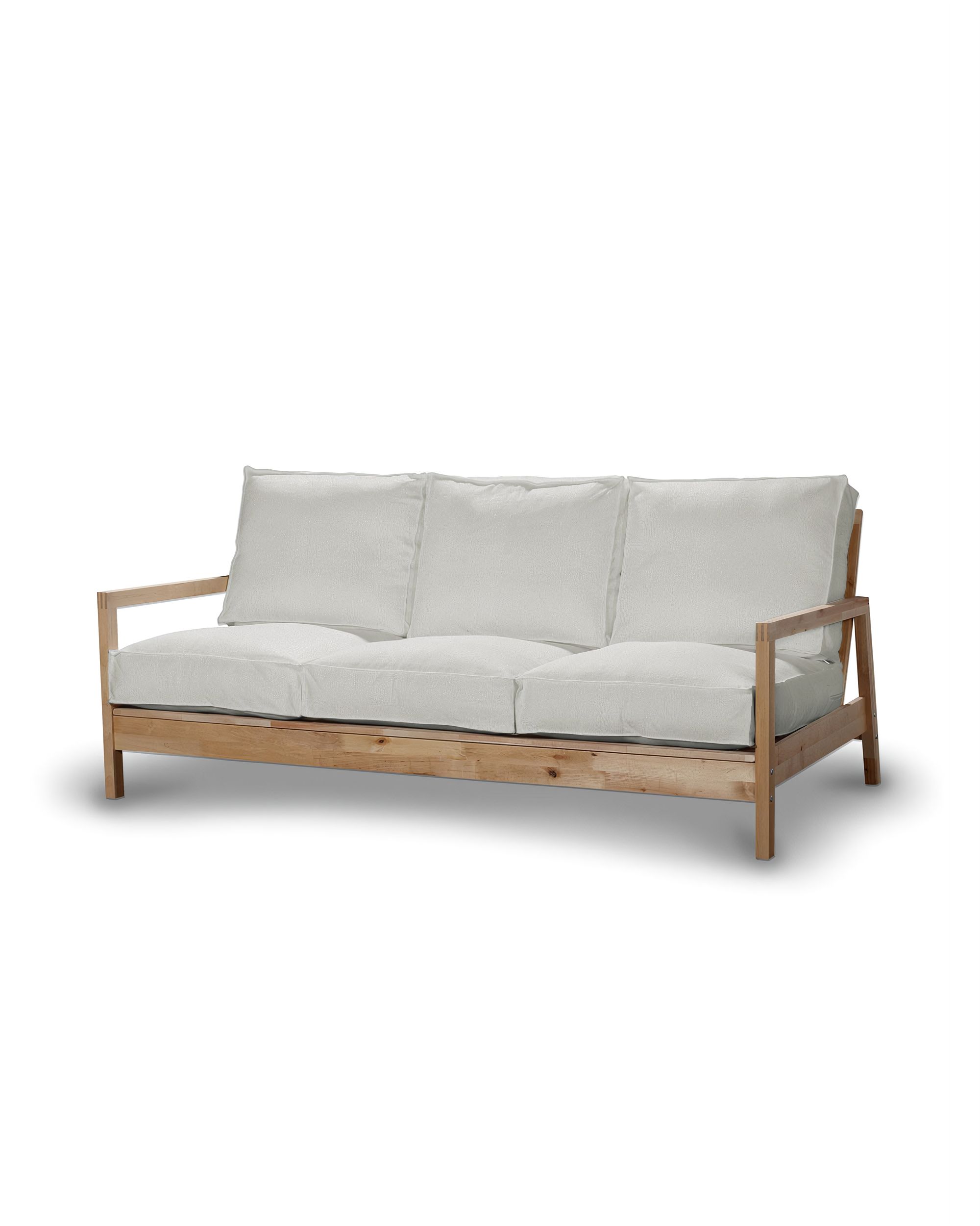 Bezug für Lillberg 3-Sitzer Sofa Farbe creme Stoff strukturiert
