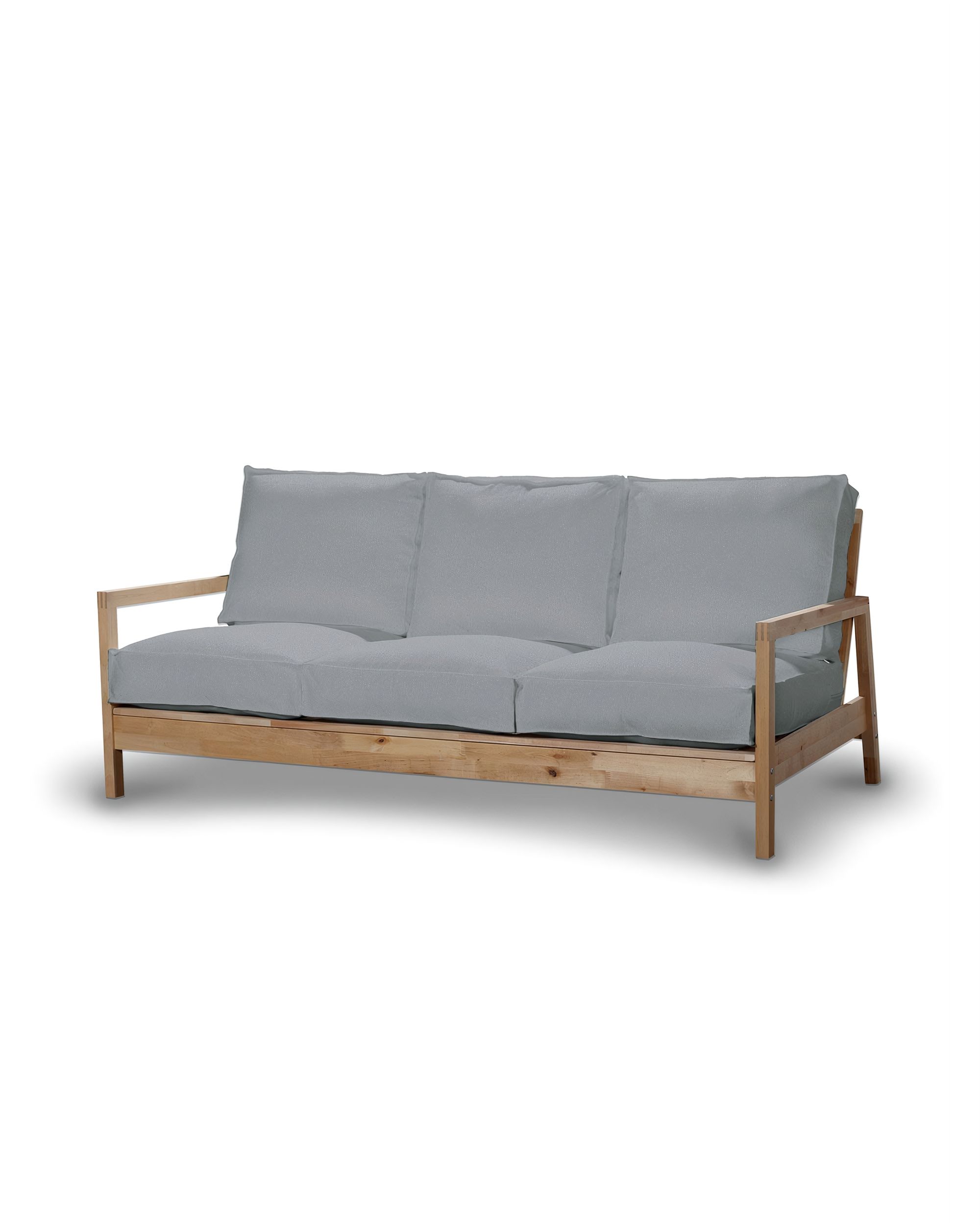 Bezug für Lillberg 3-Sitzer Sofa Farbe grau Stoff strukturiert