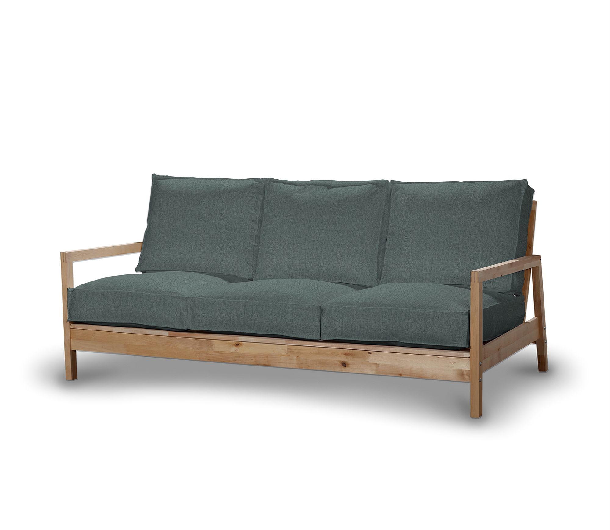 Bezug für Lillberg 3-Sitzer Sofa Farbe blau Stoff strukturiert