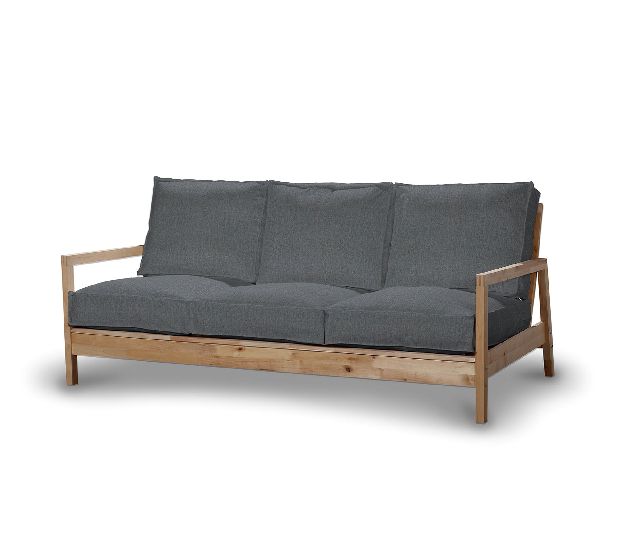 Bezug für Lillberg 3-Sitzer Sofa Farbe grau Stoff strukturiert