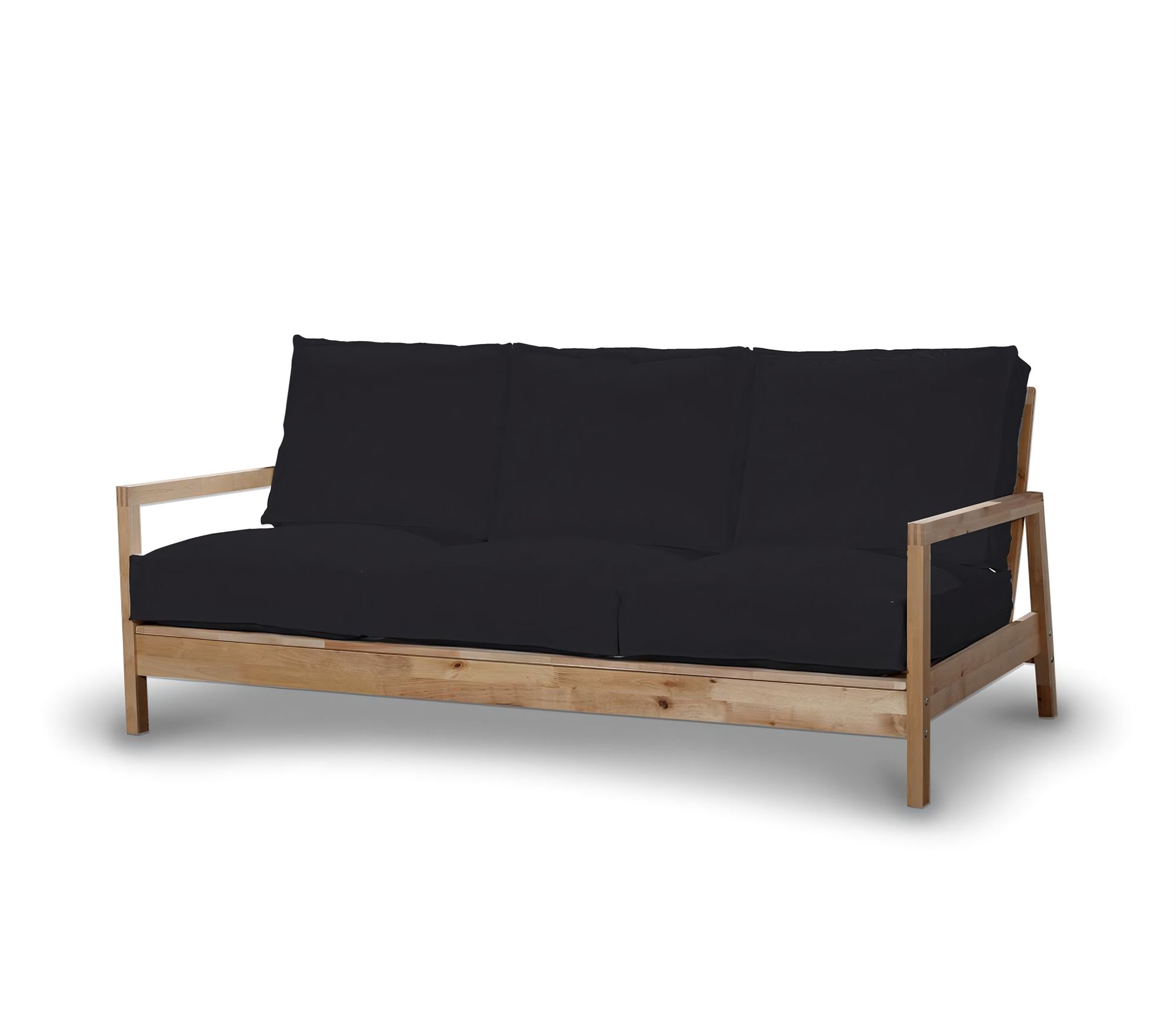Bezug für Lillberg 3-Sitzer Sofa Farbe schwarz Stoff strukturiert