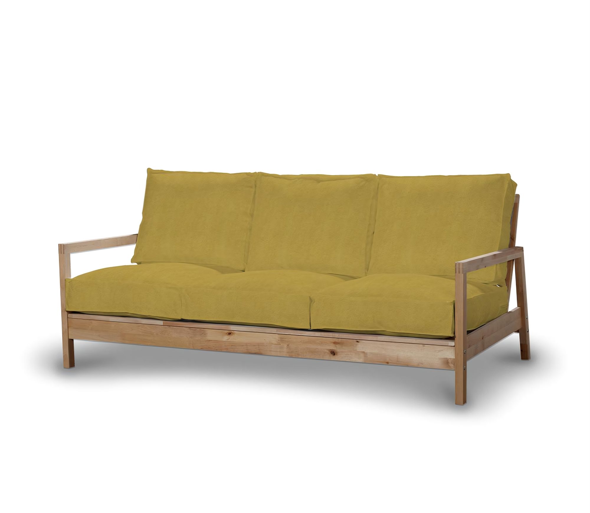 Bezug für Lillberg 3-Sitzer Sofa Farbe gelb Stoff strukturiert
