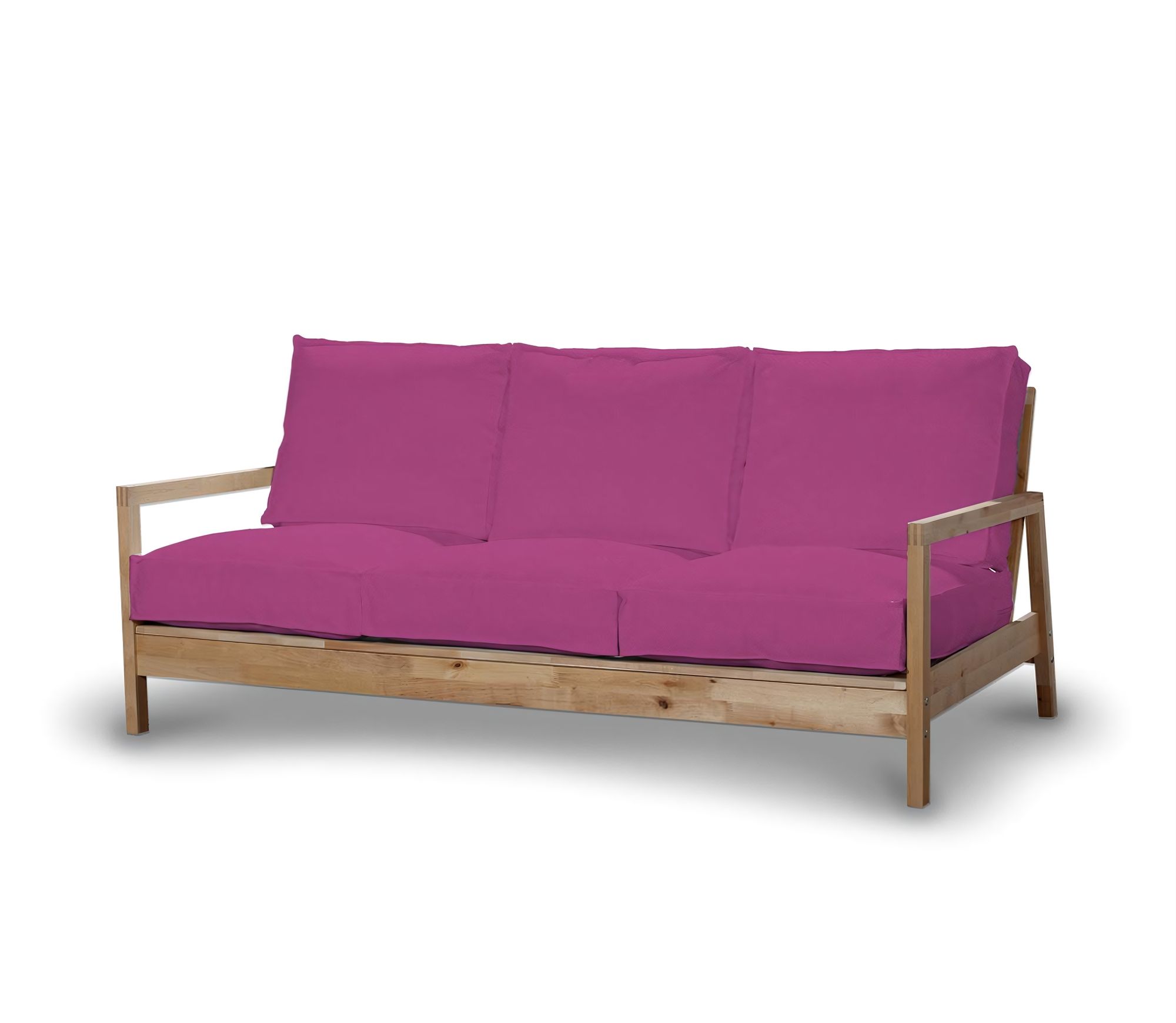 Bezug für Lillberg 3-Sitzer Sofa Farbe rosa Stoff strukturiert