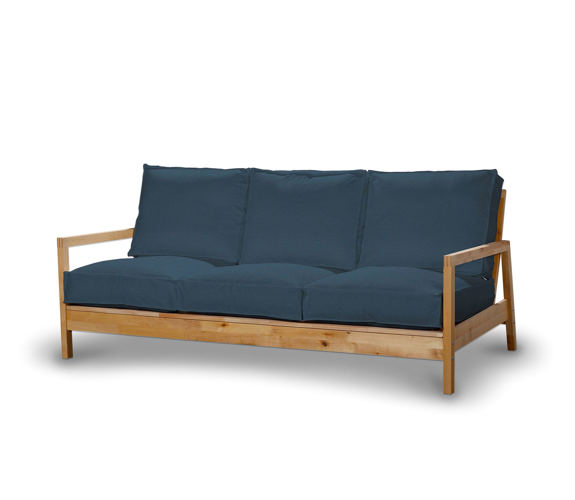 Bezug für Lillberg 3-Sitzer Sofa Farbe blau Stoff strukturiert