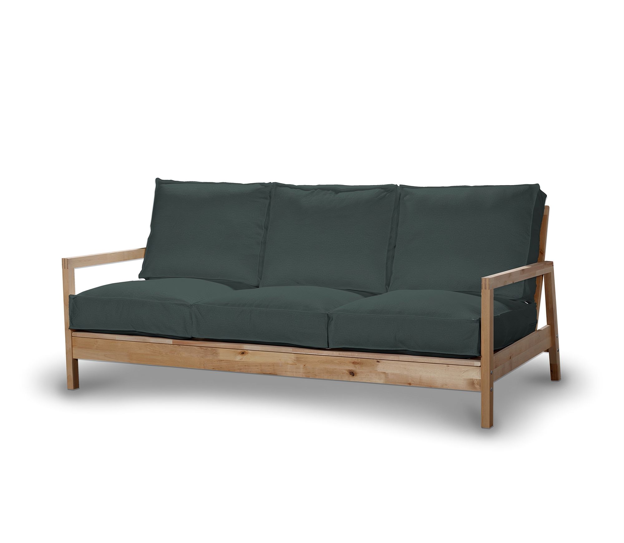 Bezug für Lillberg 3-Sitzer Sofa Farbe grün Stoff samt
