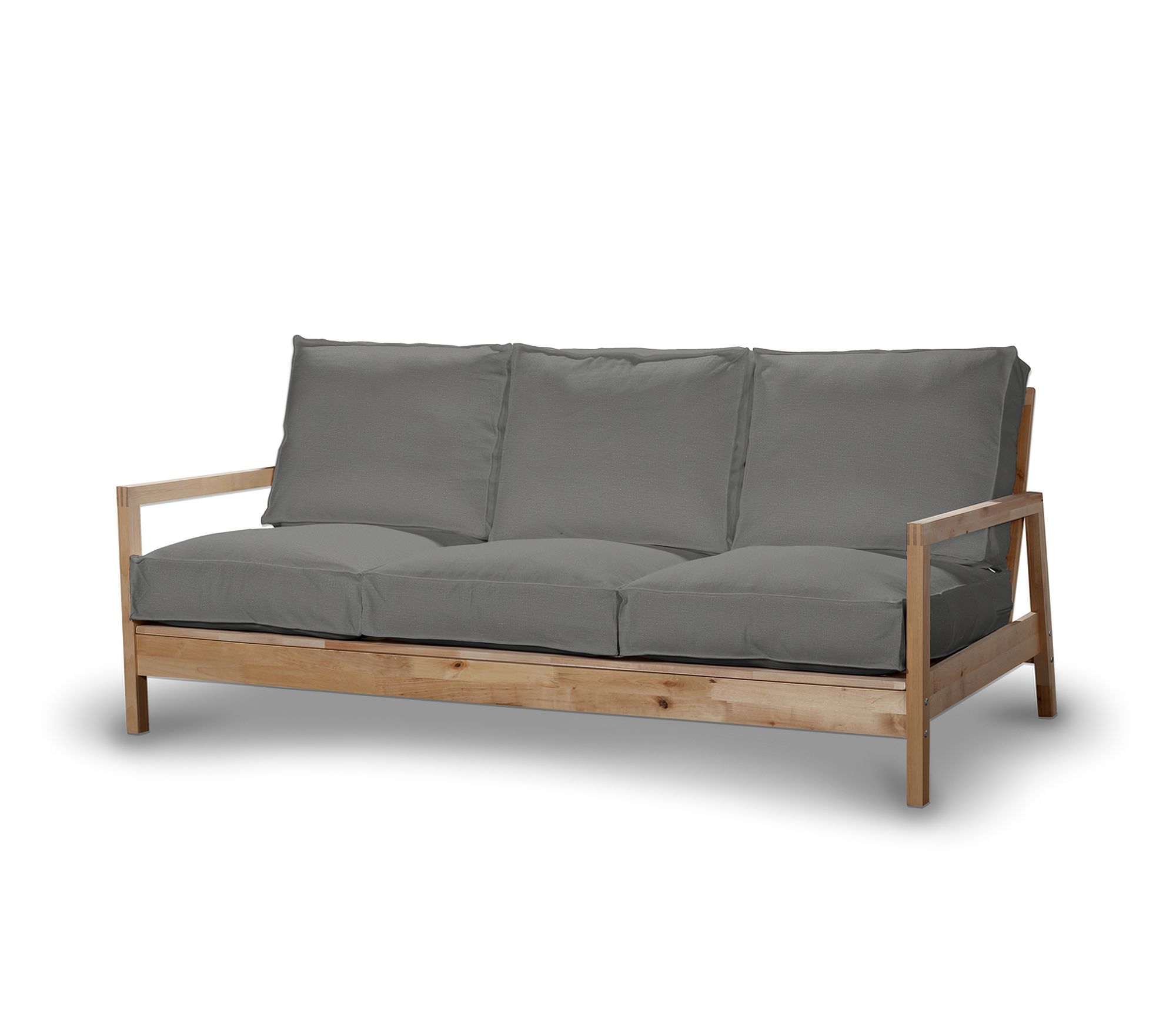 Bezug für Lillberg 3-Sitzer Sofa Farbe grau Stoff samt