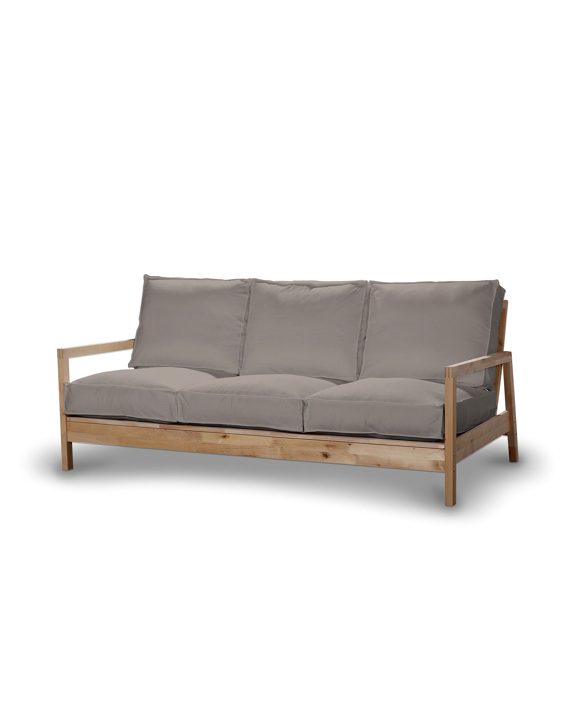 Bezug für Lillberg 3-Sitzer Sofa Farbe beige Stoff samt