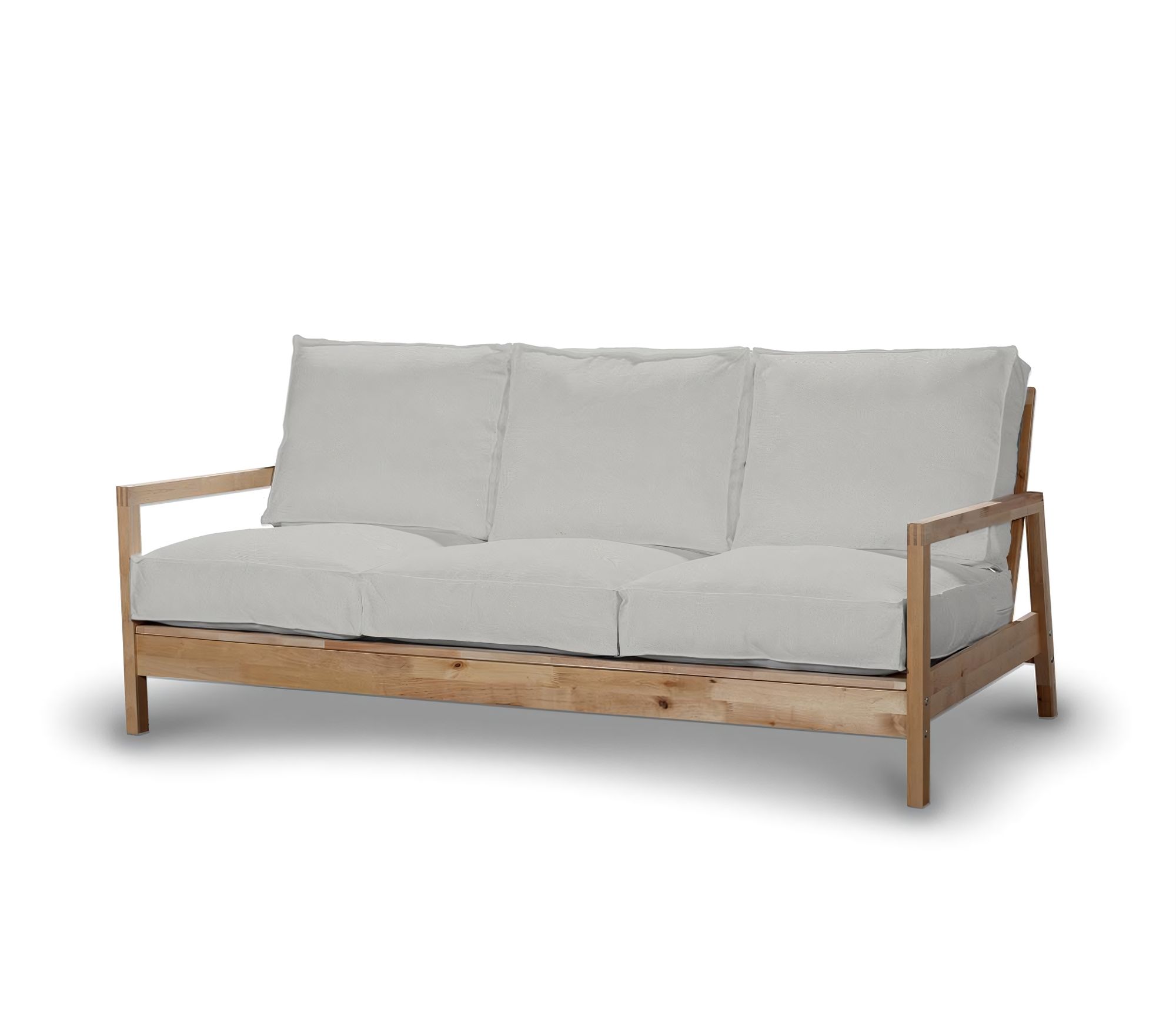 Bezug für Lillberg 3-Sitzer Sofa Farbe grau Stoff strukturiert