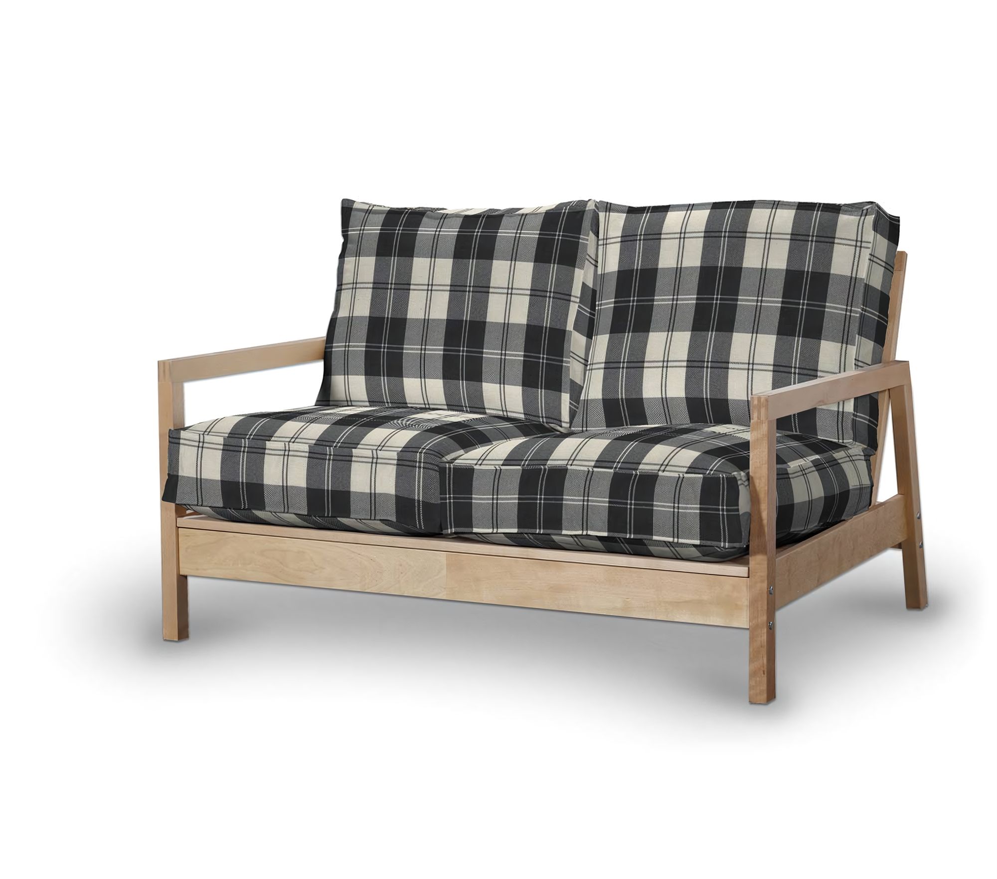 Bezug für Lillberg 2-Sitzer Sofa Farbe schwarz Stoff strukturiert, gemustert