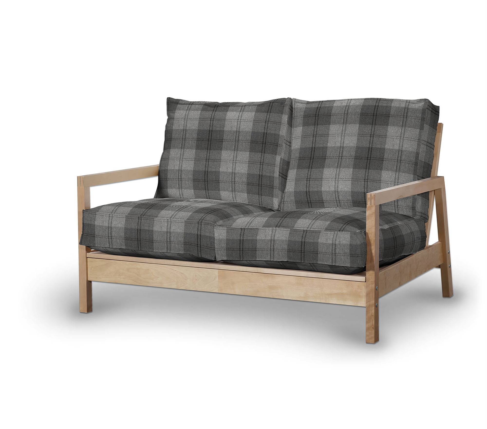 Bezug für Lillberg 2-Sitzer Sofa Farbe grau Stoff strukturiert, gemustert