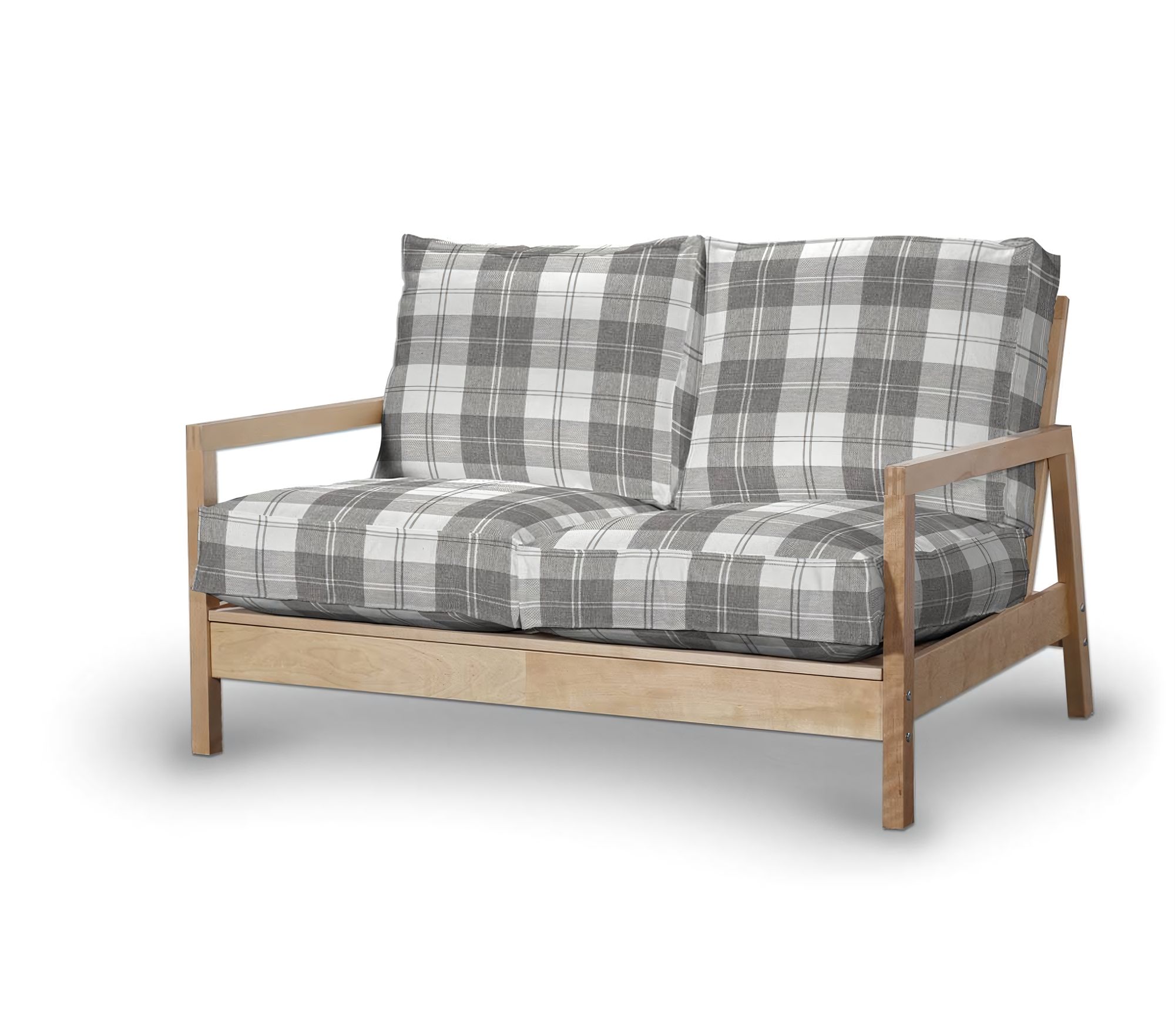 Bezug für Lillberg 2-Sitzer Sofa Farbe grau Stoff strukturiert, gemustert