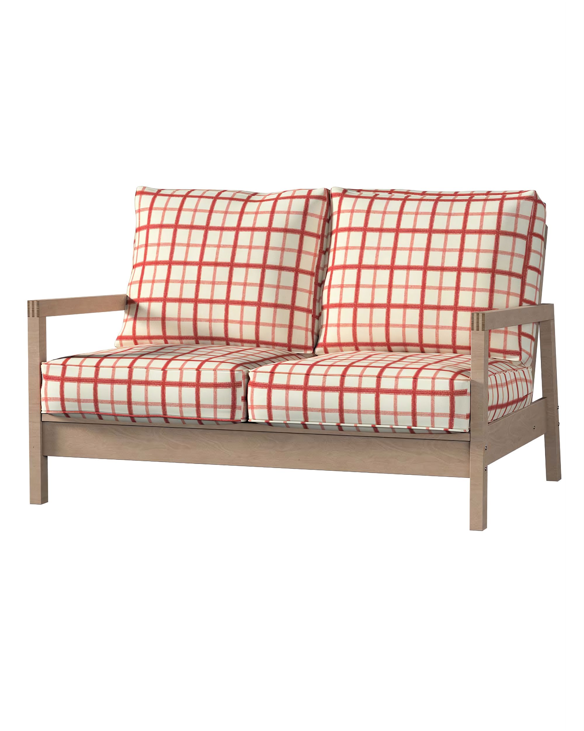 Bezug für Lillberg 2-Sitzer Sofa Farbe rot Stoff gemustert
