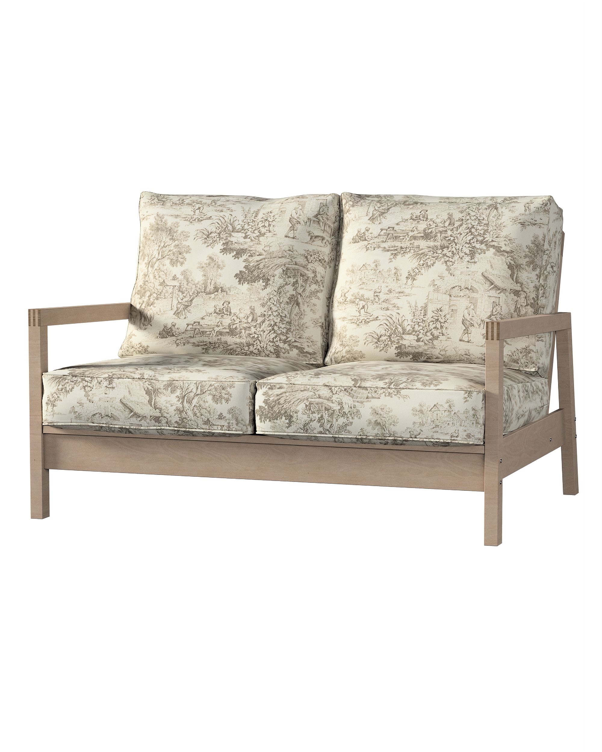 Bezug für Lillberg 2-Sitzer Sofa Farbe braun Stoff gemustert