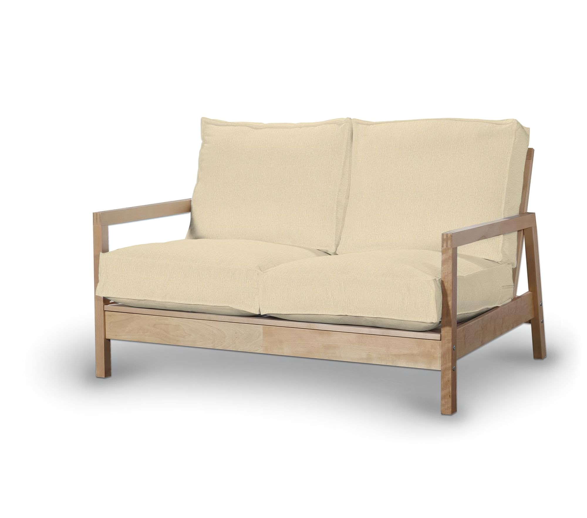 Bezug für Lillberg 2-Sitzer Sofa Farbe creme Stoff glänzend, strukturiert