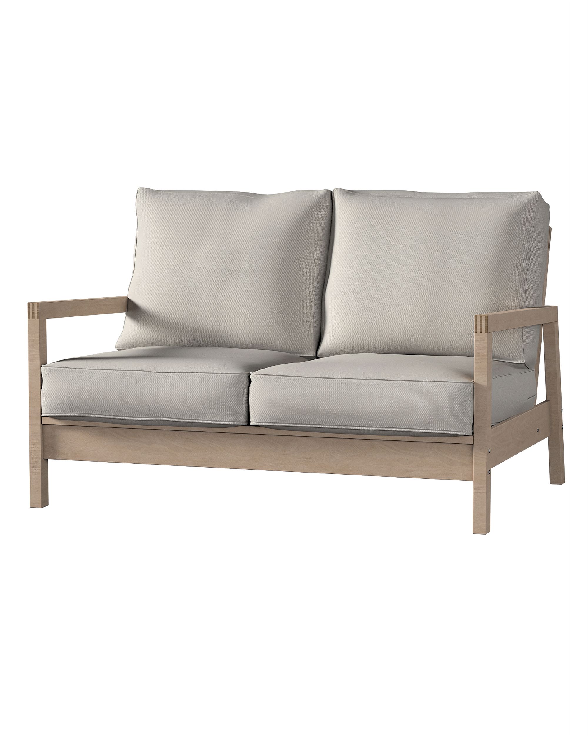 Bezug für Lillberg 2-Sitzer Sofa Farbe grau Stoff strukturiert