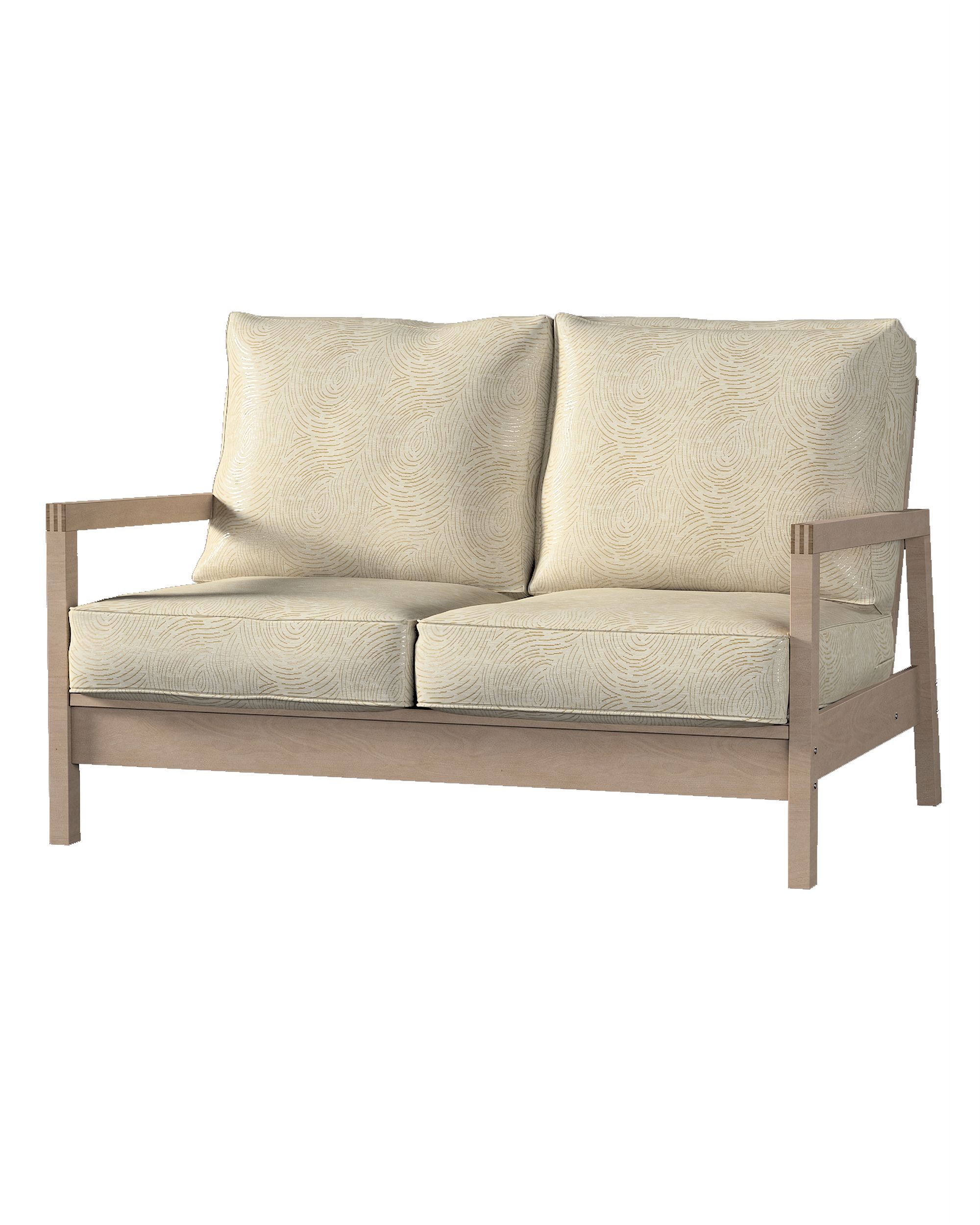 Bezug für Lillberg 2-Sitzer Sofa Farbe beige Stoff glänzend, strukturiert, gemustert