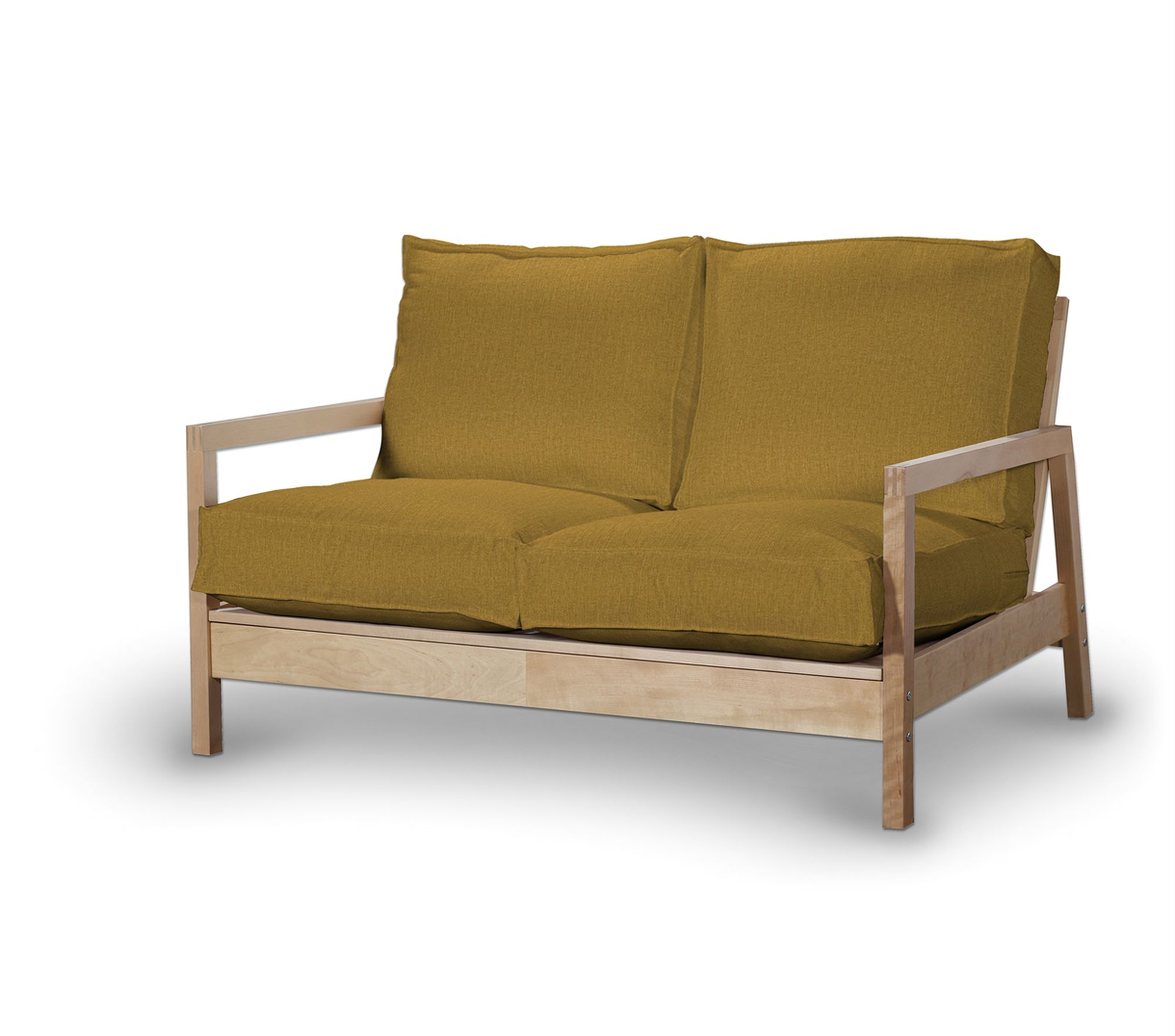 Bezug für Lillberg 2-Sitzer Sofa Farbe gelb Stoff strukturiert