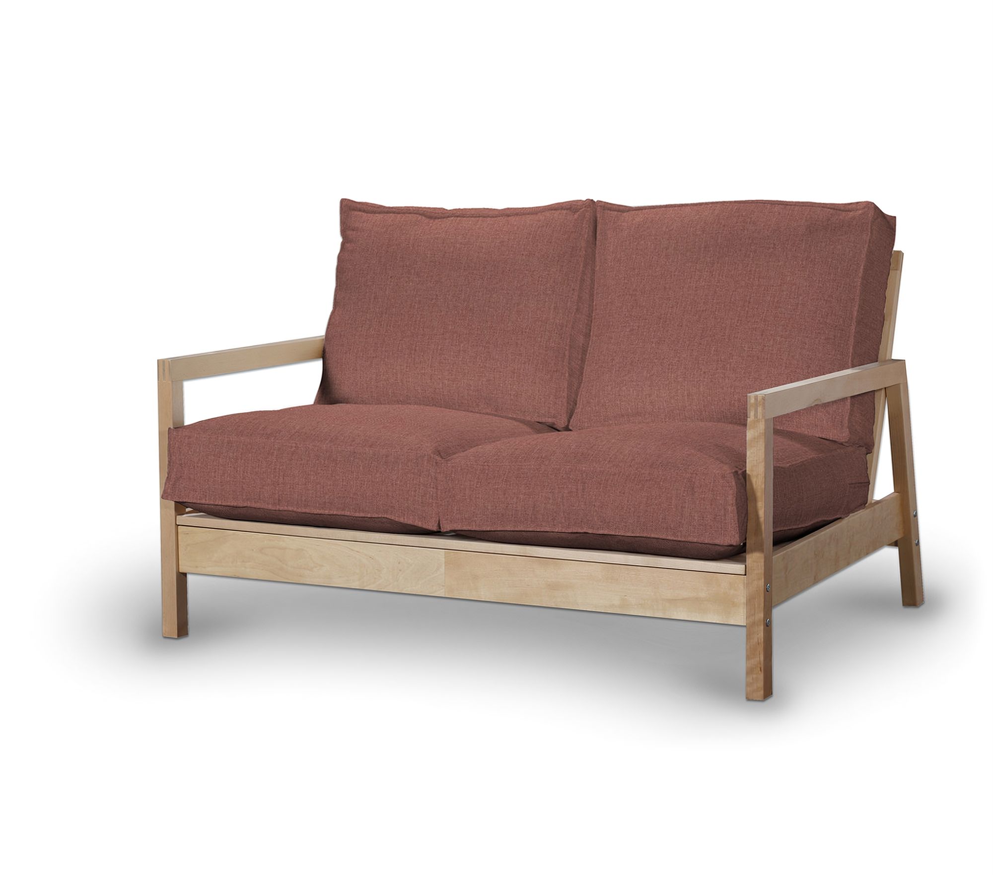 Bezug für Lillberg 2-Sitzer Sofa Farbe braun Stoff strukturiert
