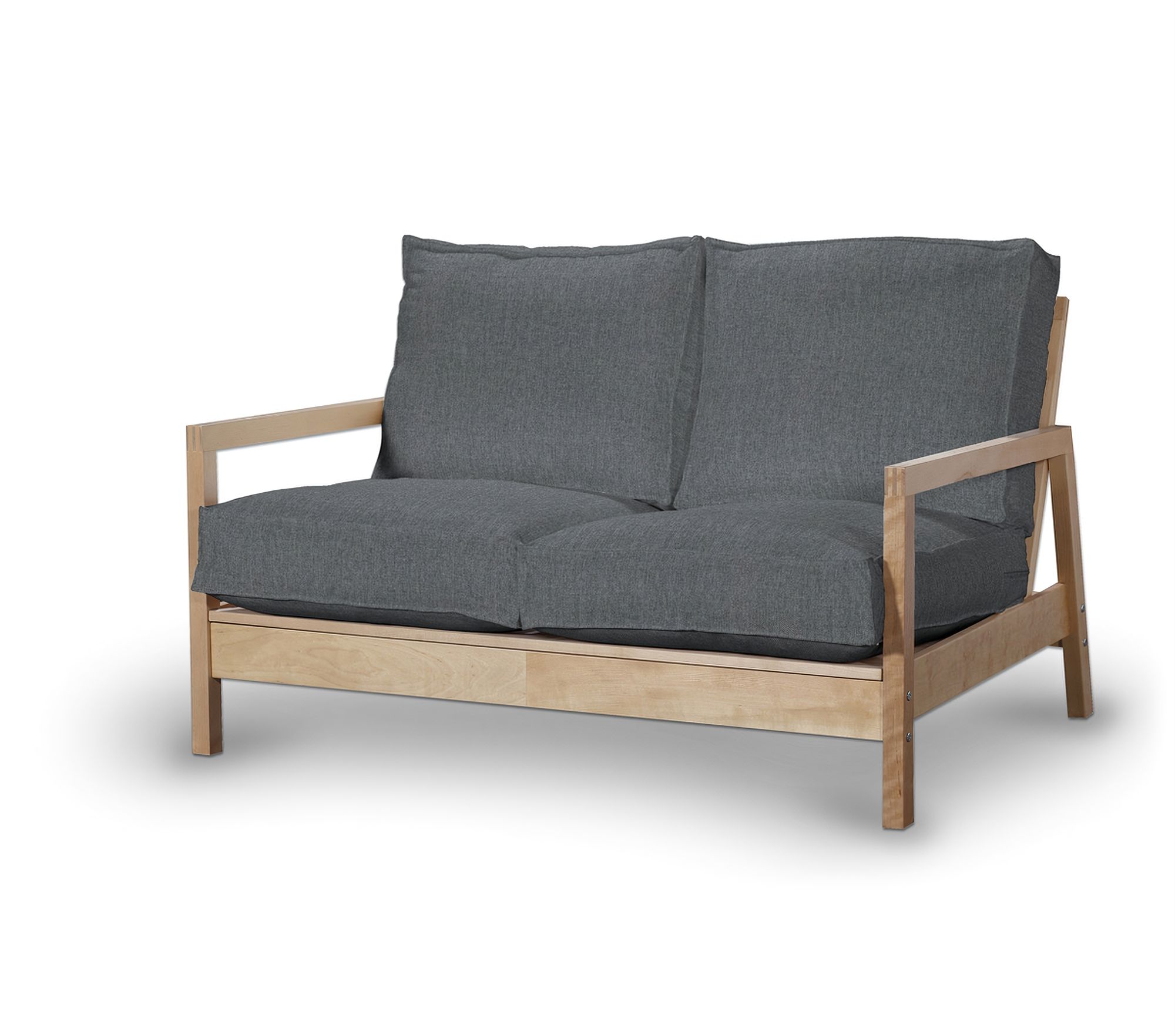 Bezug für Lillberg 2-Sitzer Sofa Farbe grau Stoff strukturiert