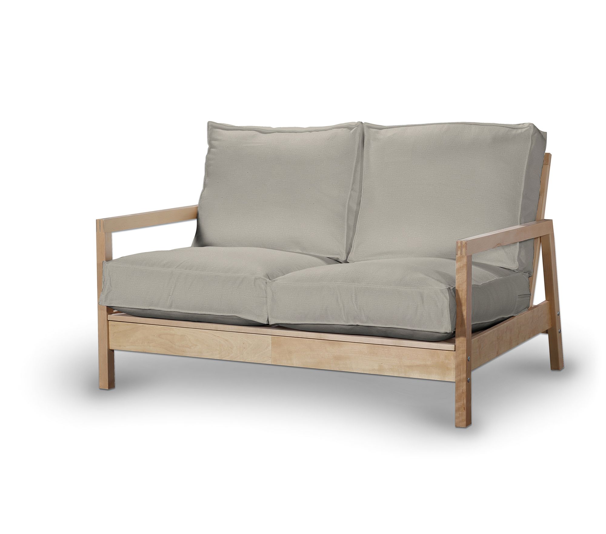 Bezug für Lillberg 2-Sitzer Sofa Farbe grau Stoff samt