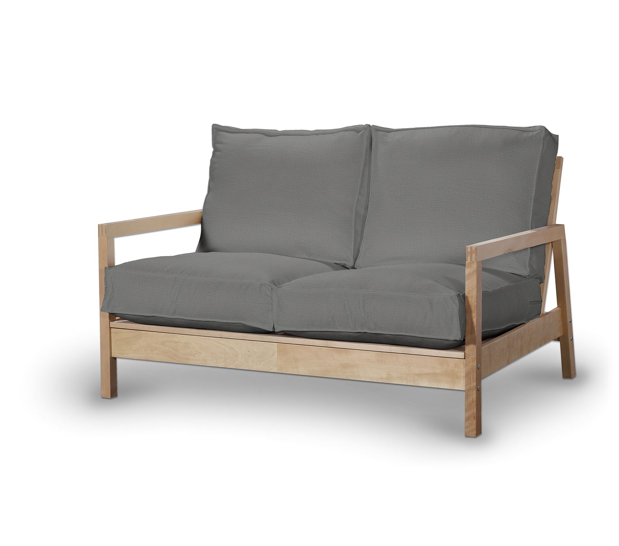 Bezug für Lillberg 2-Sitzer Sofa Farbe grau Stoff samt