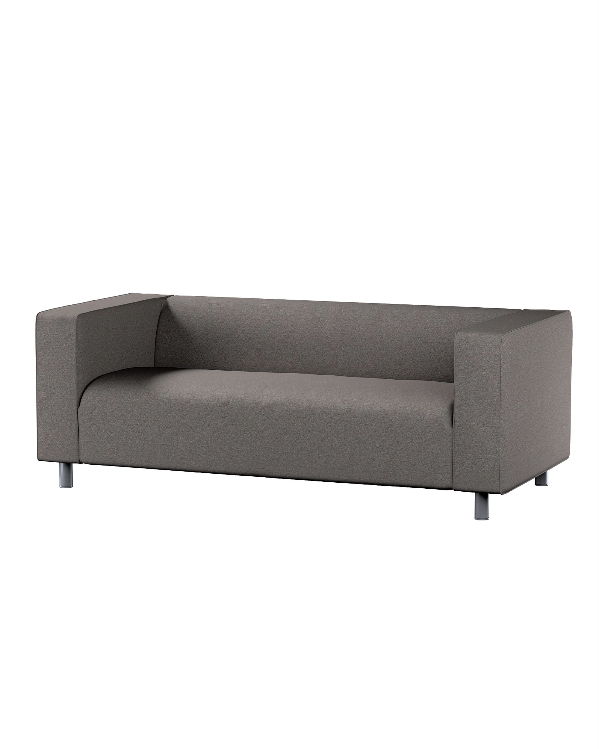 Bezug für Klippan 2-Sitzer Sofa Farbe grau Stoff strukturiert