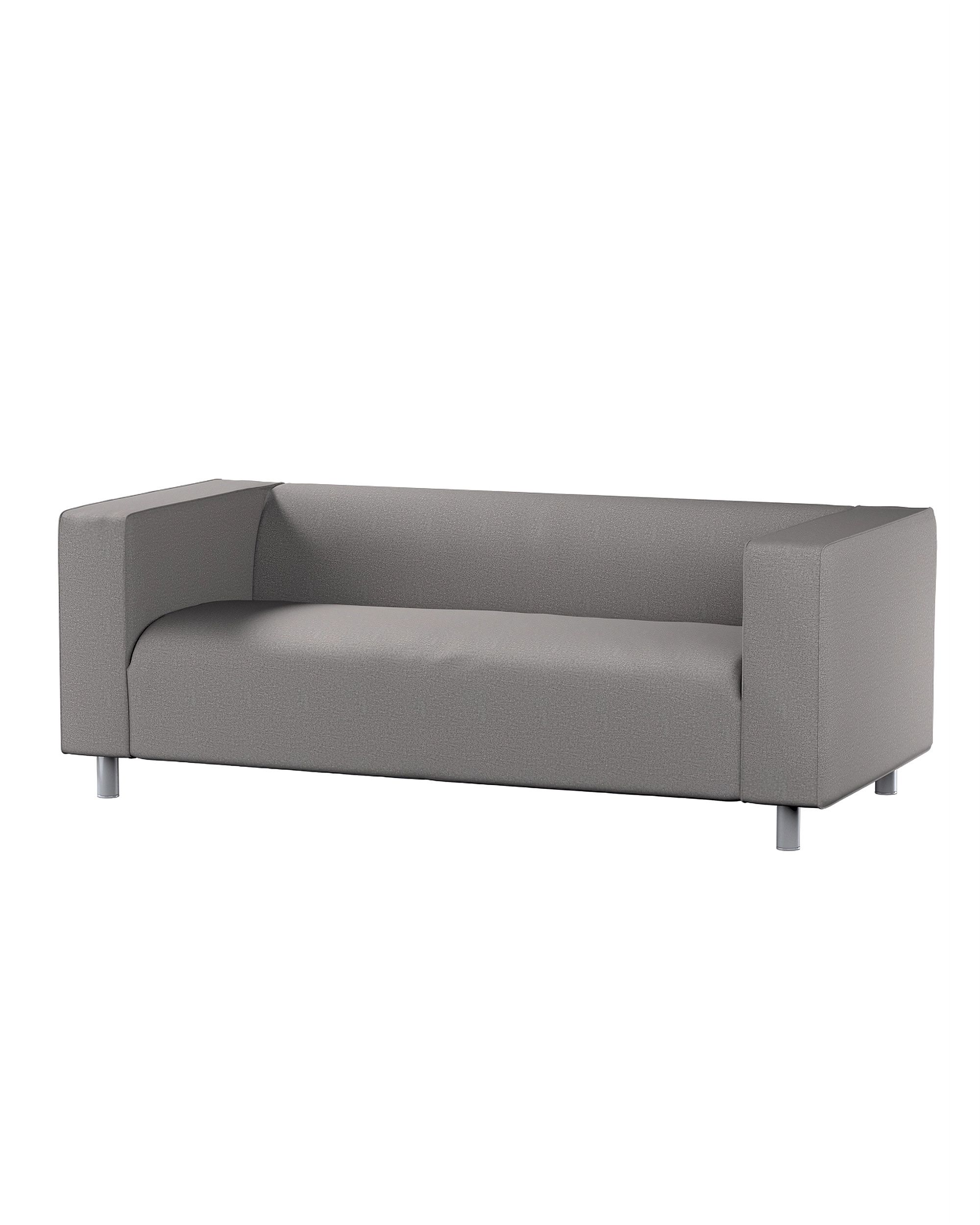 Bezug für Klippan 2-Sitzer Sofa Farbe grau Stoff strukturiert