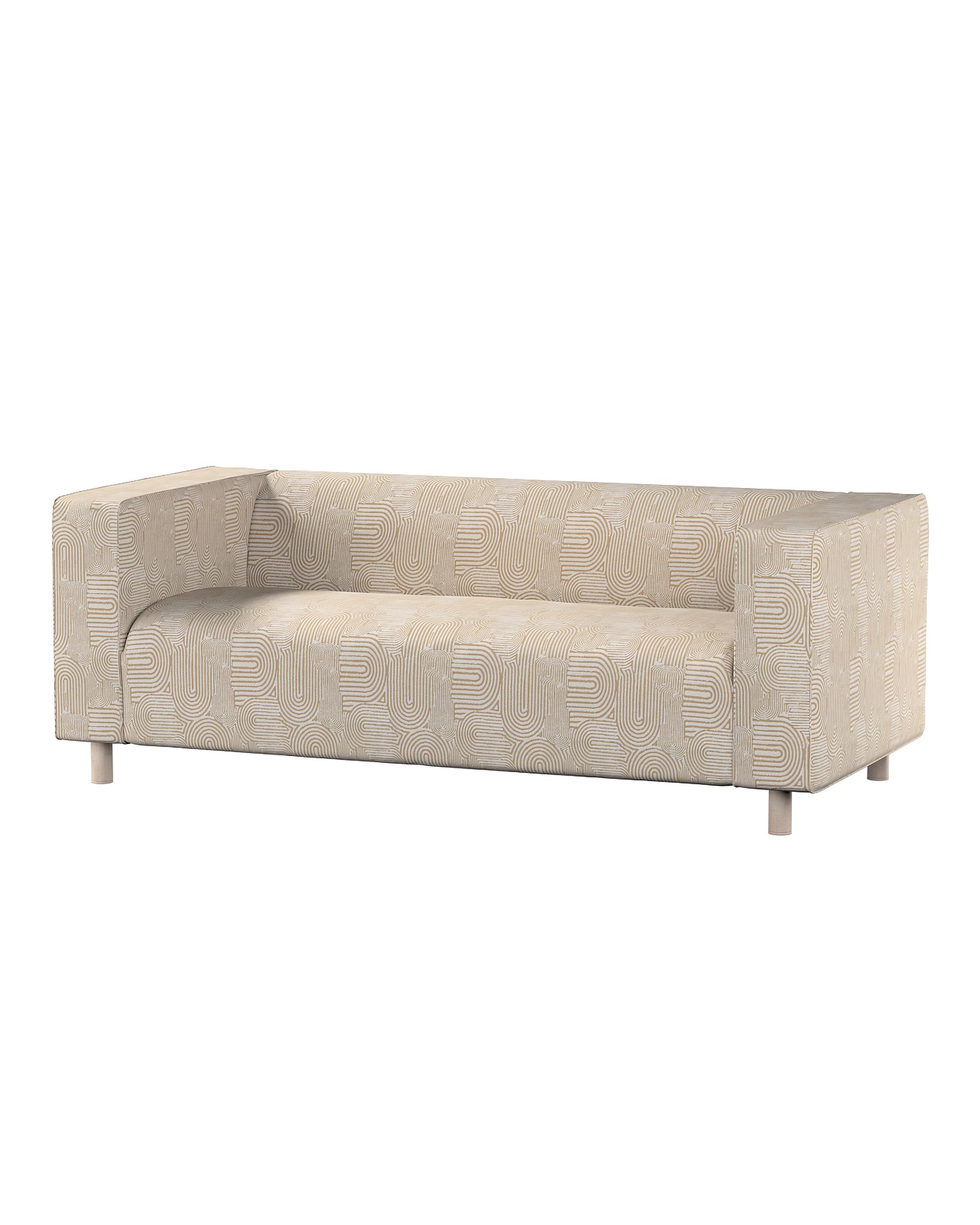 Bezug für Klippan 2-Sitzer Sofa Farbe beige Stoff strukturiert, gemustert