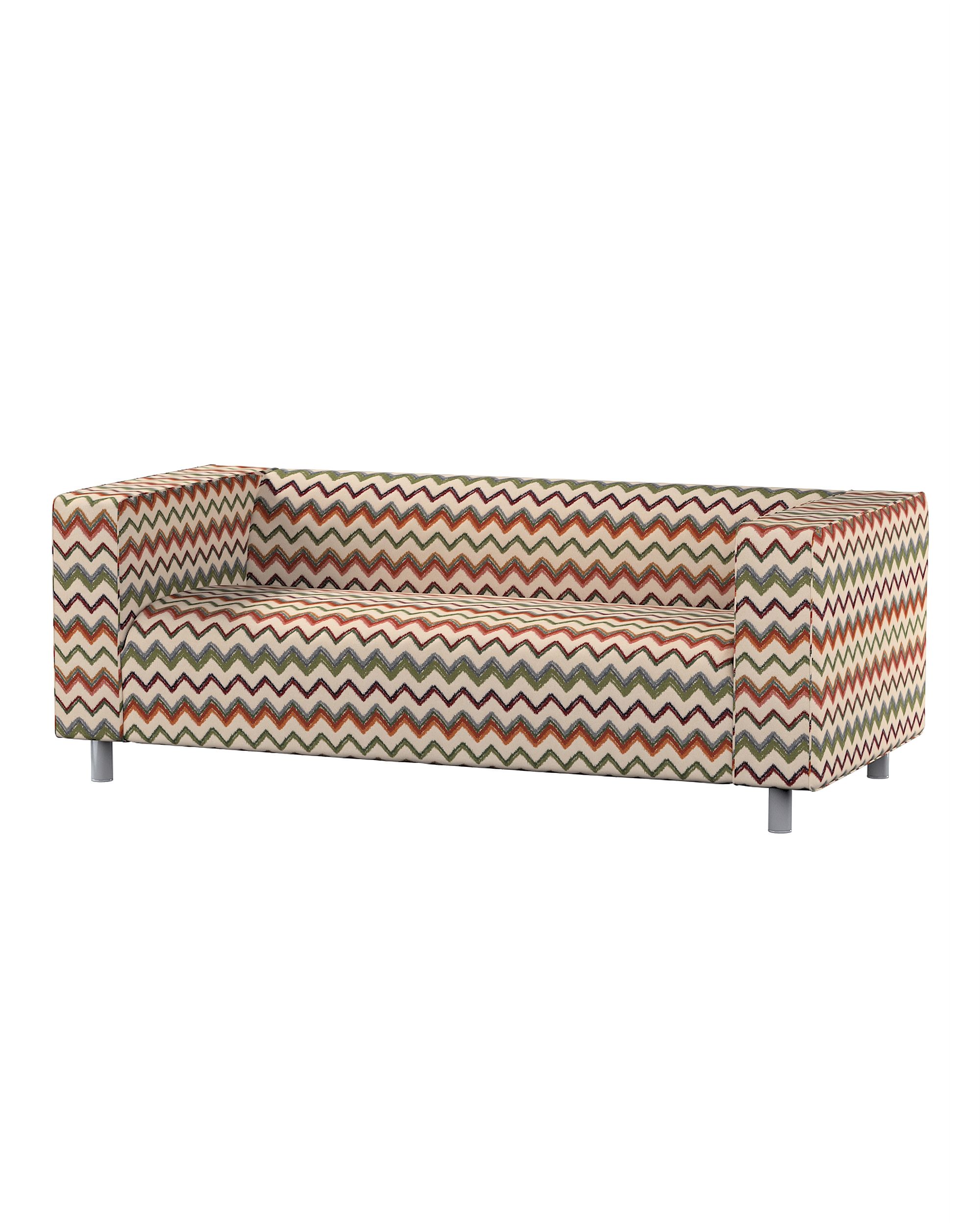 Bezug für Klippan 2-Sitzer Sofa Farbe bunt Stoff strukturiert, gemustert