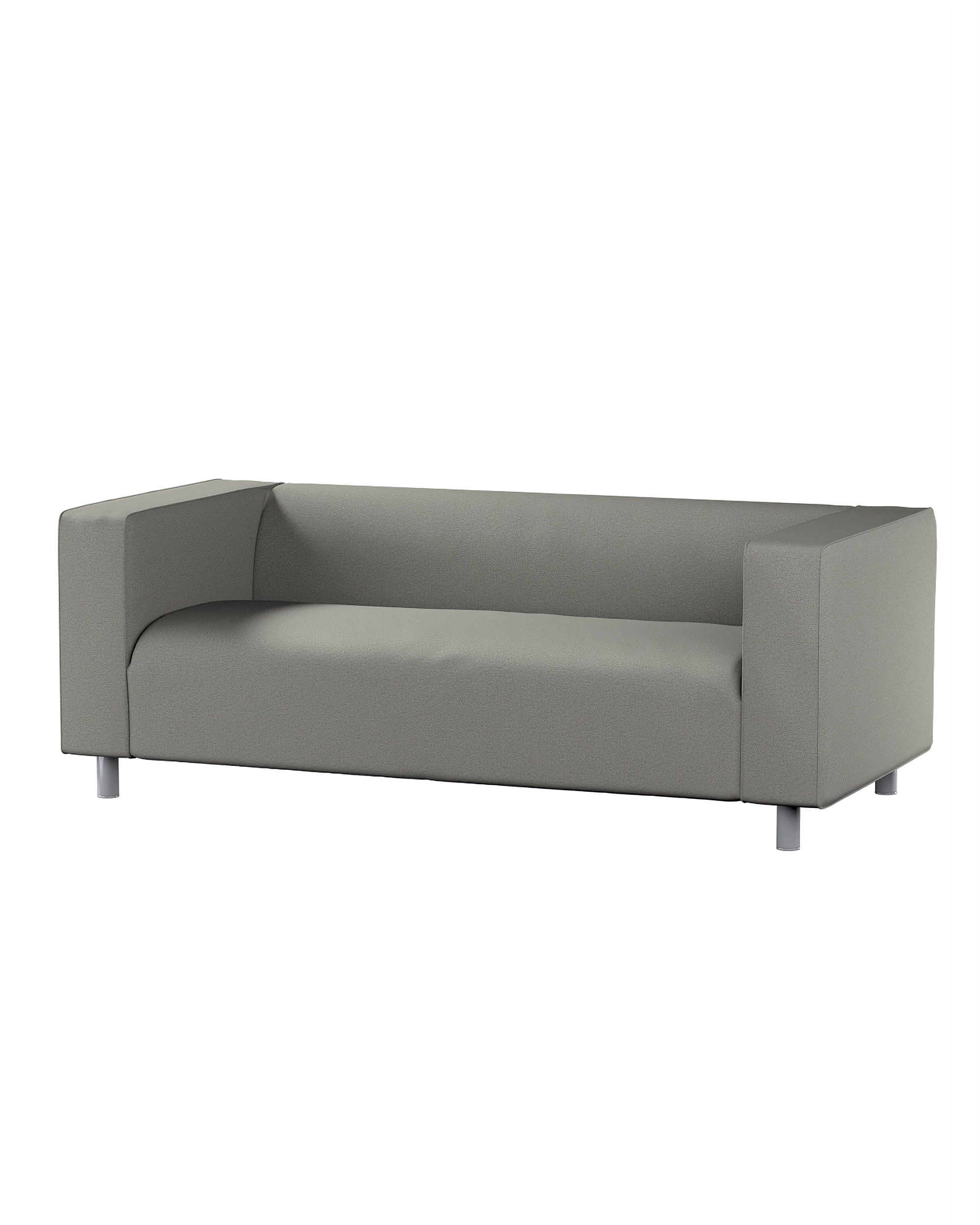 Bezug für Klippan 2-Sitzer Sofa Farbe grau Stoff strukturiert