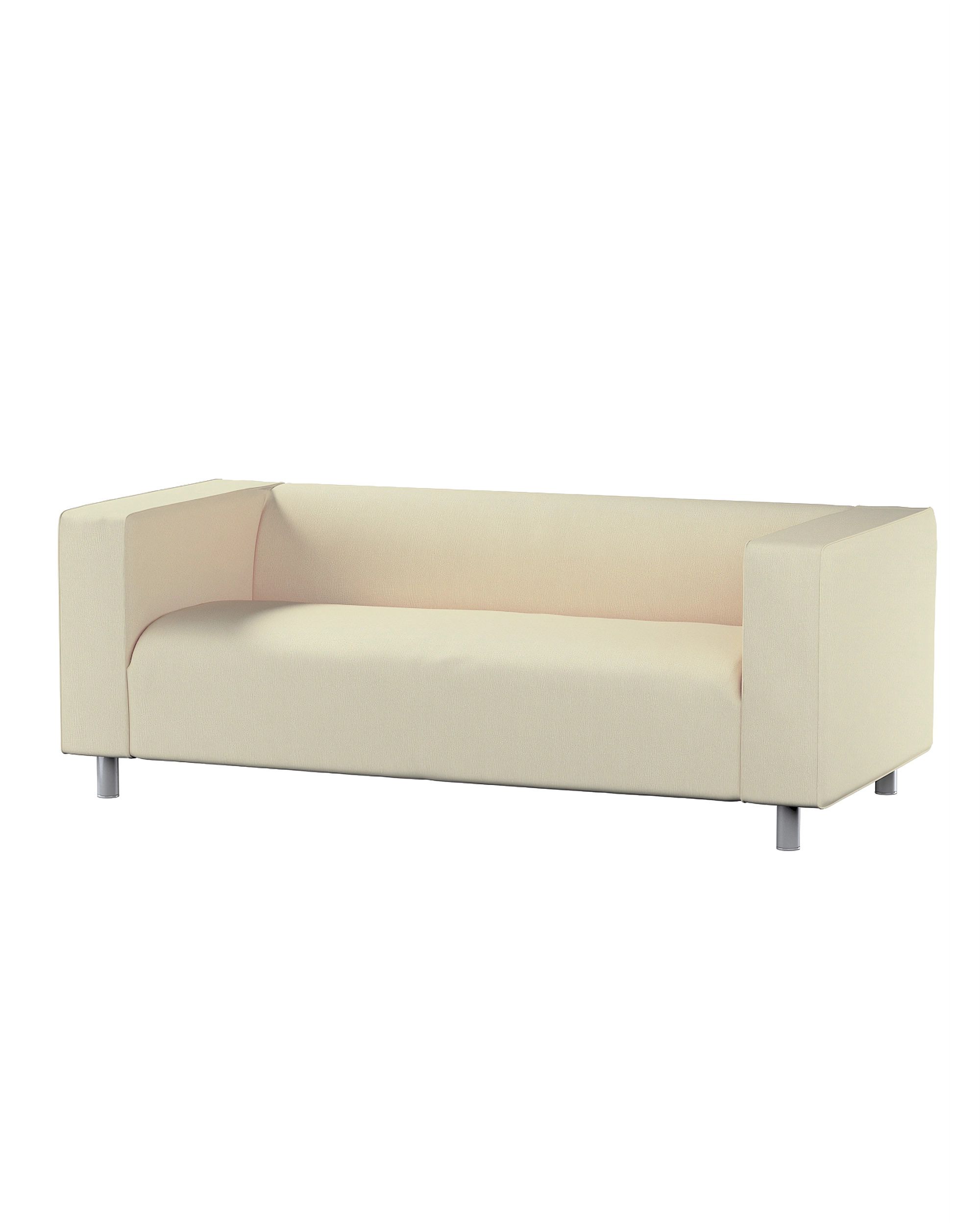 Bezug für Klippan 2-Sitzer Sofa Farbe creme Stoff glänzend, strukturiert