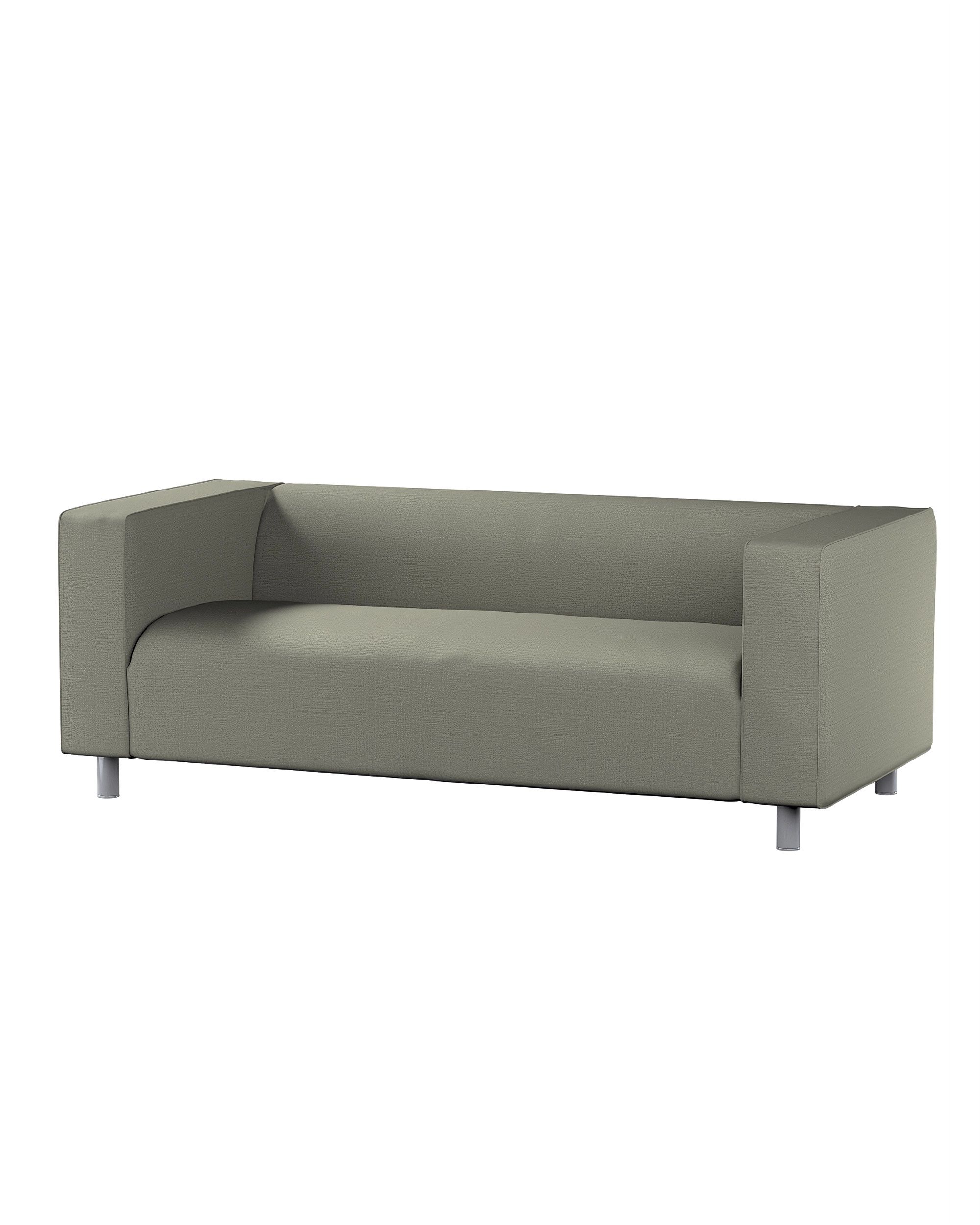 Bezug für Klippan 2-Sitzer Sofa Farbe grau Stoff strukturiert