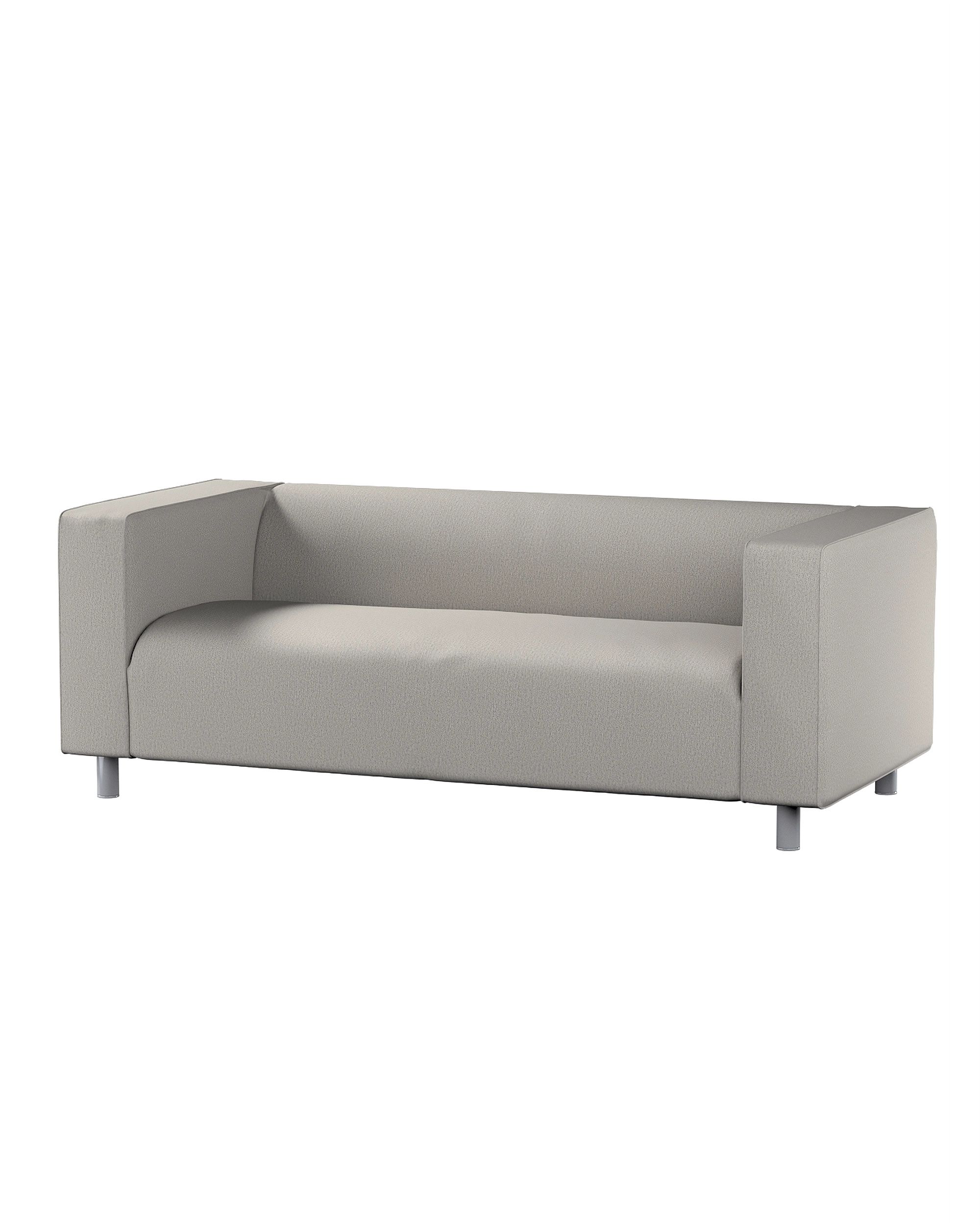Bezug für Klippan 2-Sitzer Sofa Farbe grau Stoff strukturiert