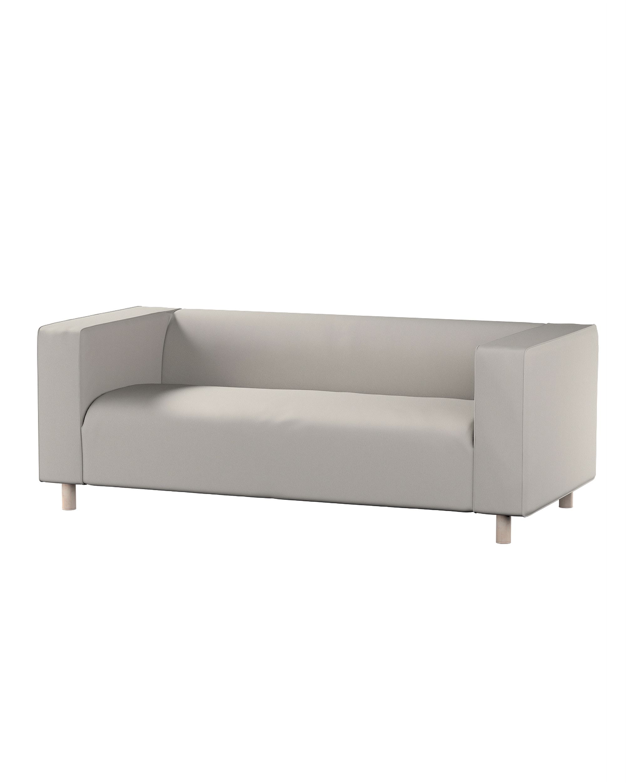 Bezug für Klippan 2-Sitzer Sofa Farbe grau Stoff strukturiert