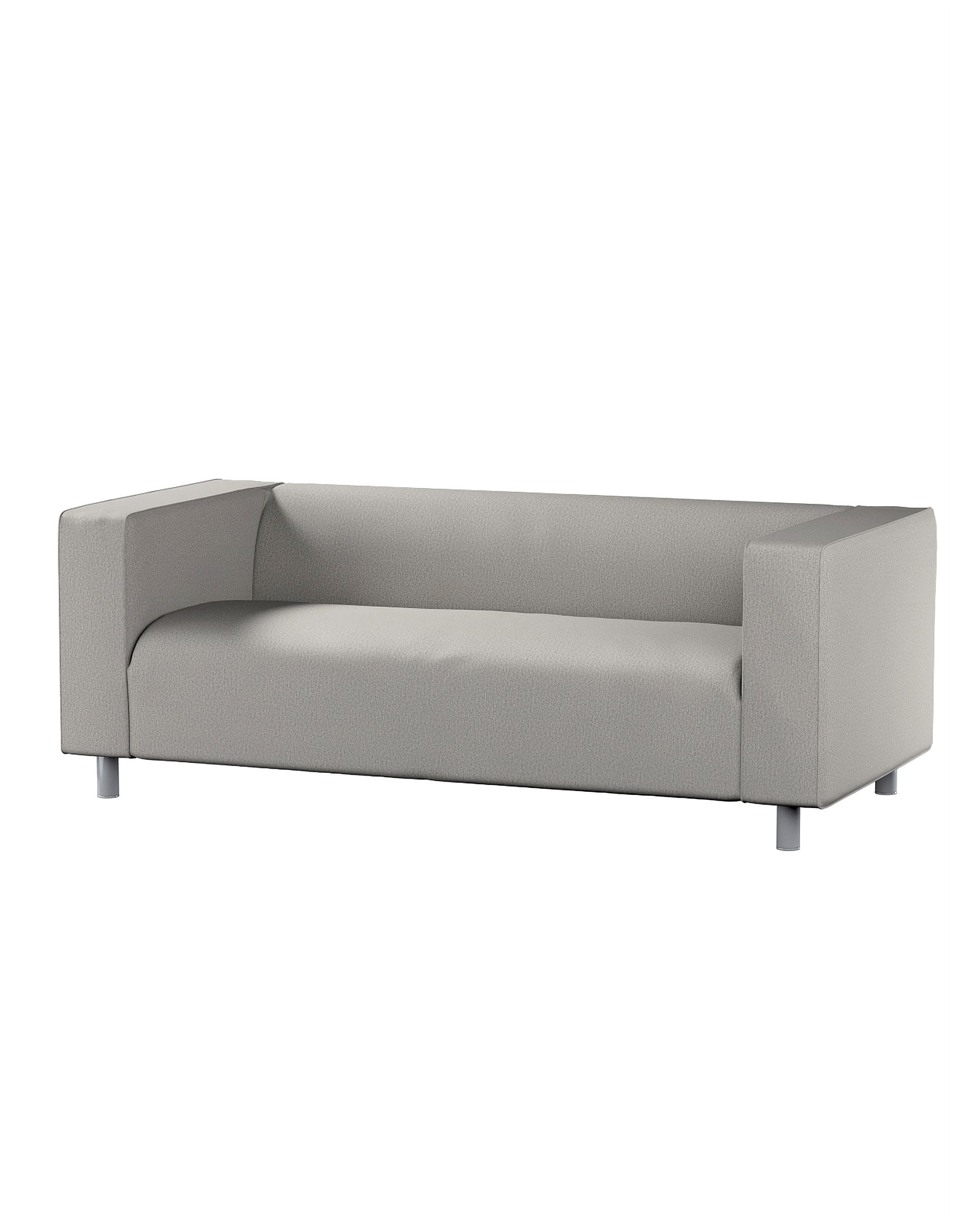 Bezug für Klippan 2-Sitzer Sofa Farbe grau Stoff strukturiert