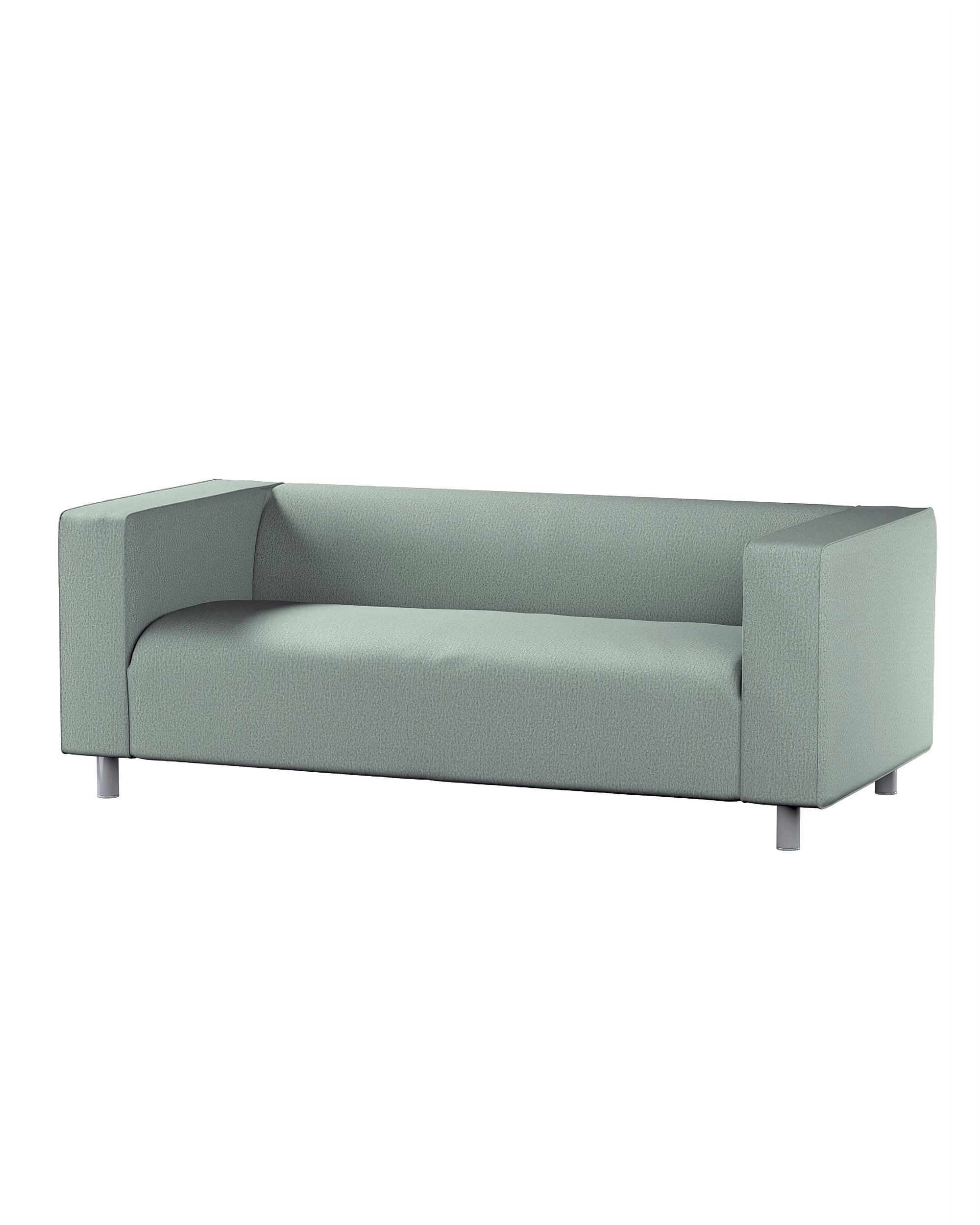 Bezug für Klippan 2-Sitzer Sofa Farbe grün Stoff strukturiert
