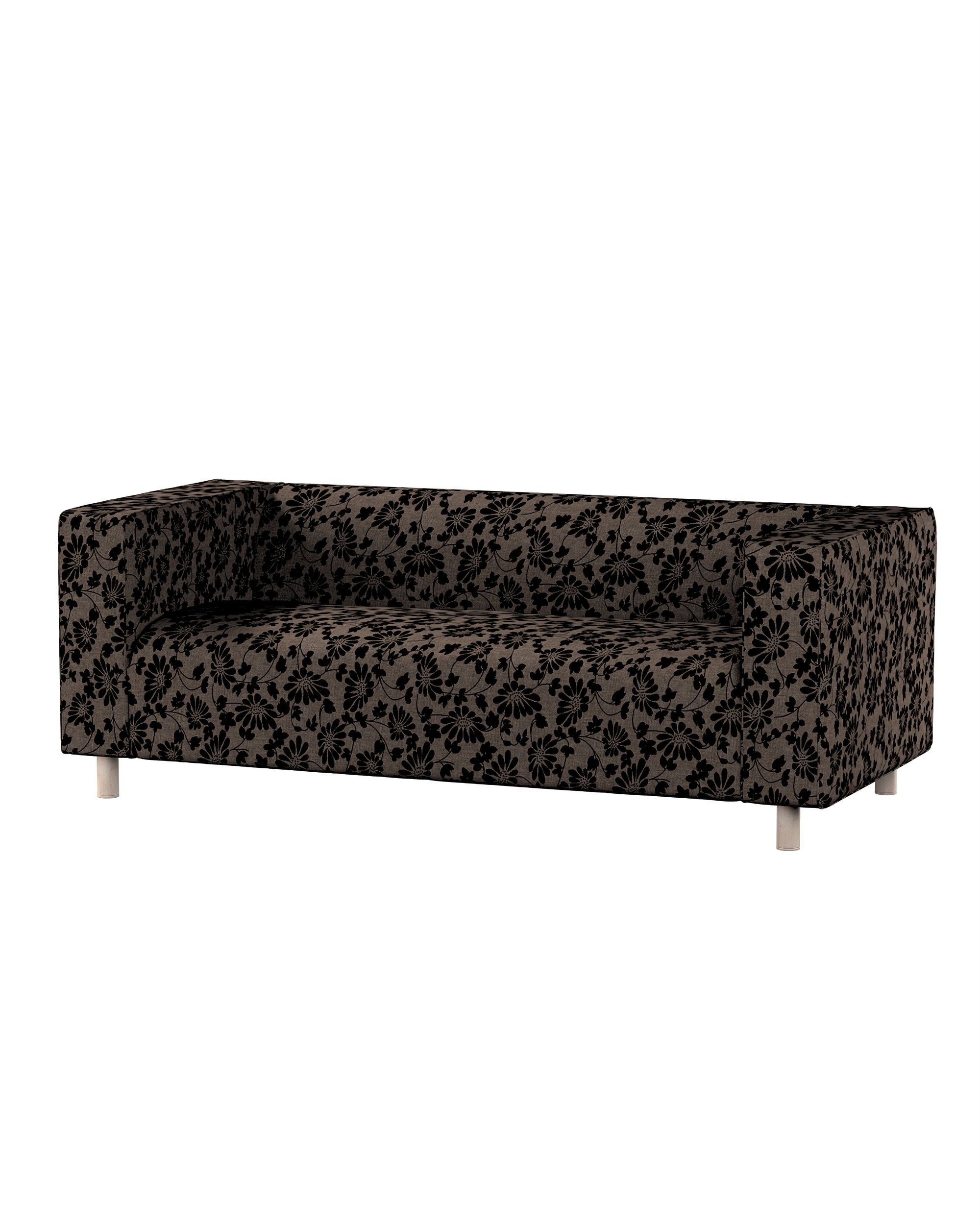 Bezug für Klippan 2-Sitzer Sofa Farbe braun Stoff strukturiert, gemustert