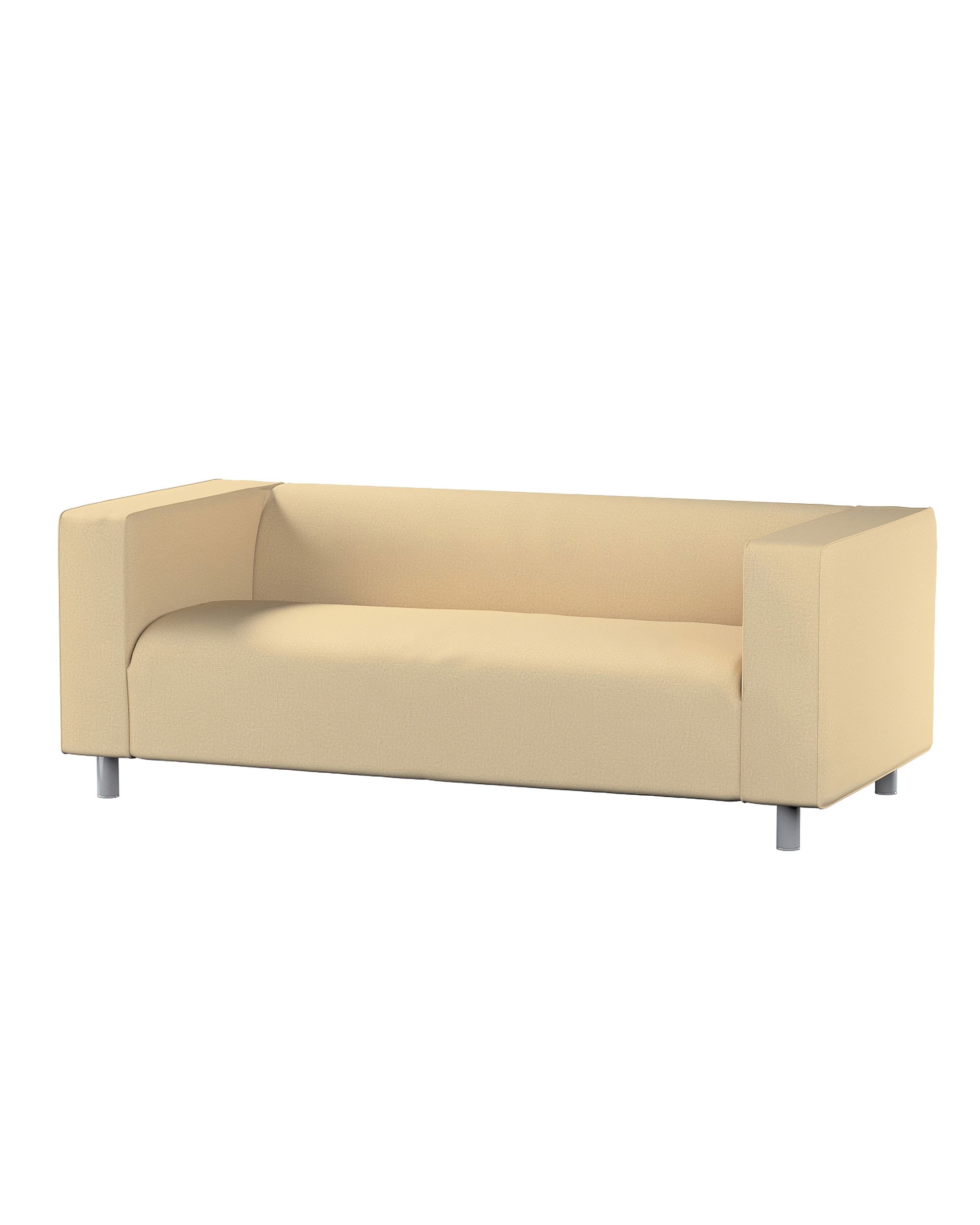 Bezug für Klippan 2-Sitzer Sofa Farbe beige Stoff glänzend, strukturiert