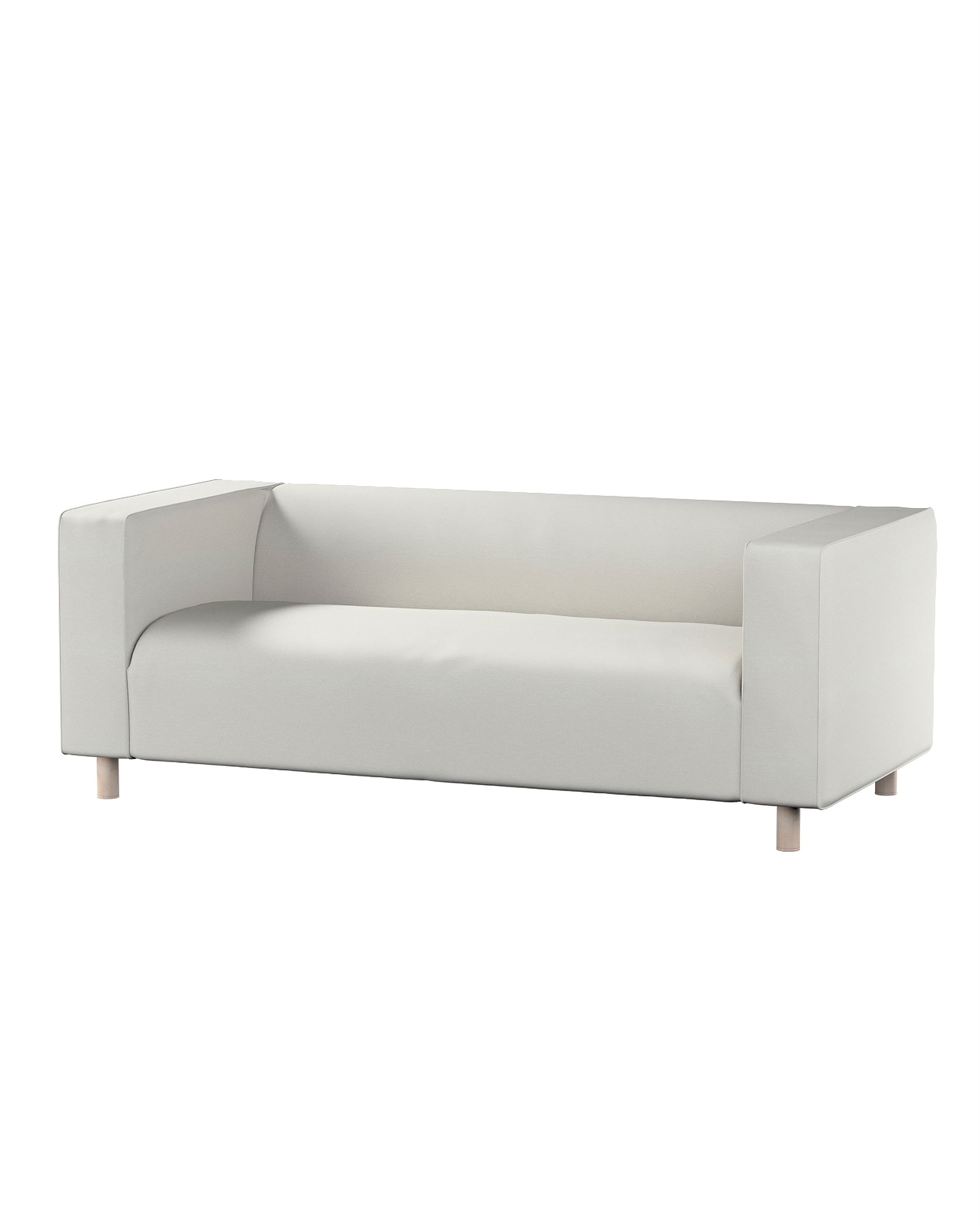 Bezug für Klippan 2-Sitzer Sofa Farbe grau Stoff glänzend, strukturiert, samt